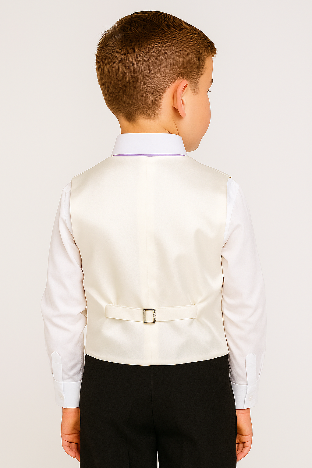 Boys Satin Waistcoat & Cravat Set - Lilac