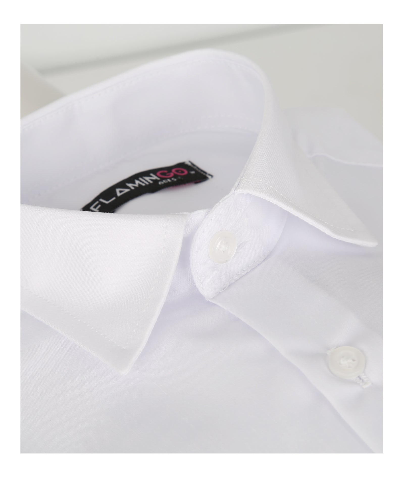 Boys Classic Collar Cufflinks Shirt - White