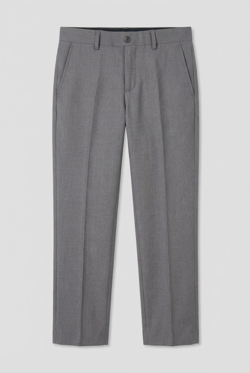 Boys 7-Piece Slim Fit Twill Suit - GREY