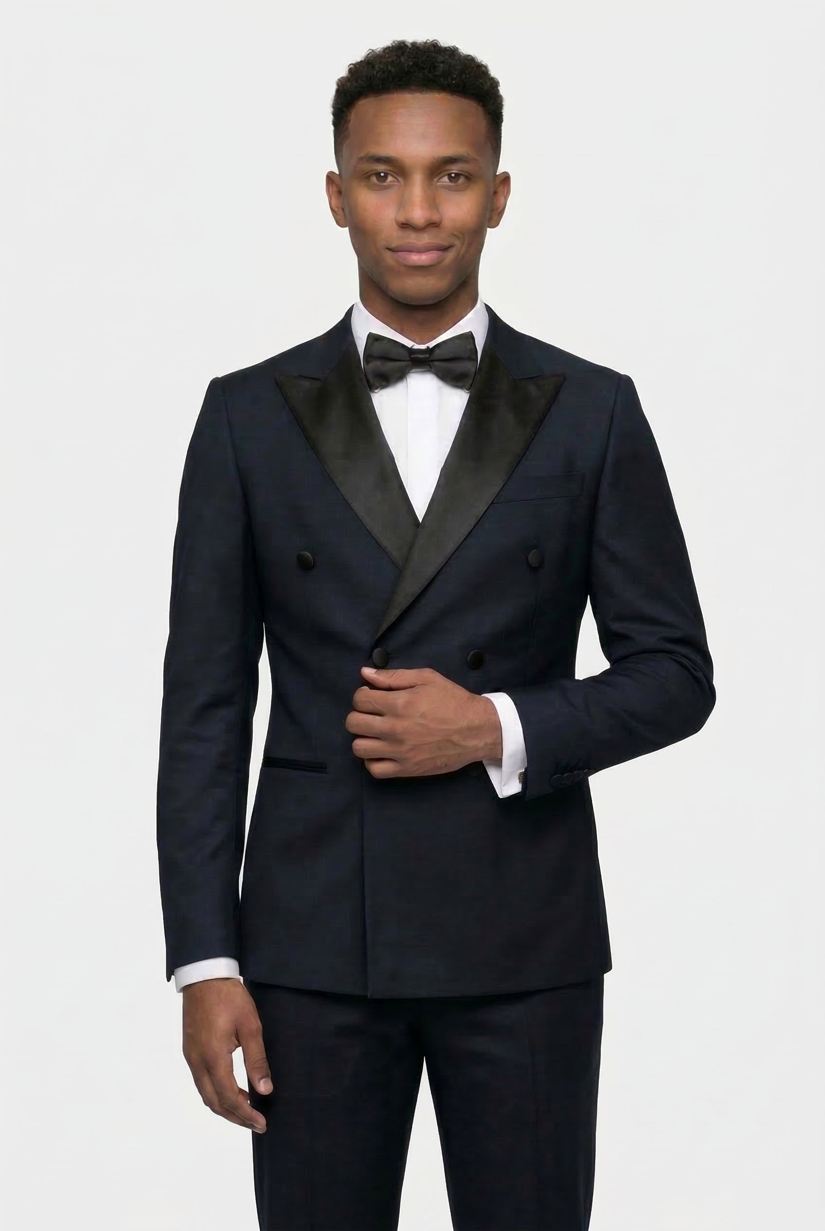 Aspen Navy Prom Tuxedo Suit with Satin Lapels