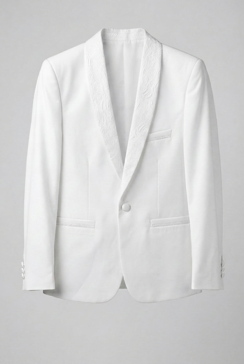 Babies & Boys 4-Piece Ivory Jacquard Tuxedo Suit - Roman - Ivory