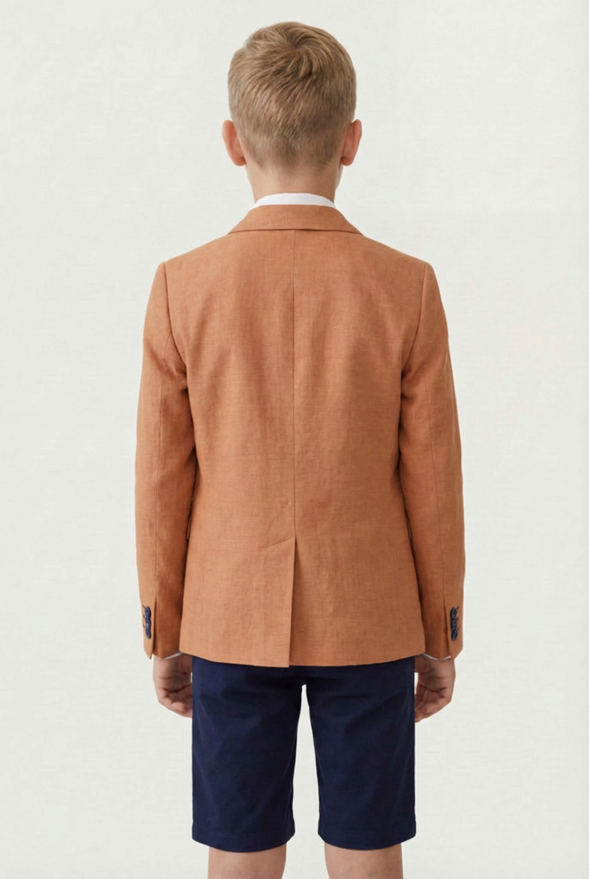 Babies & Boys Cotton 5 Piece Shorts Suit - Dylan - Camel