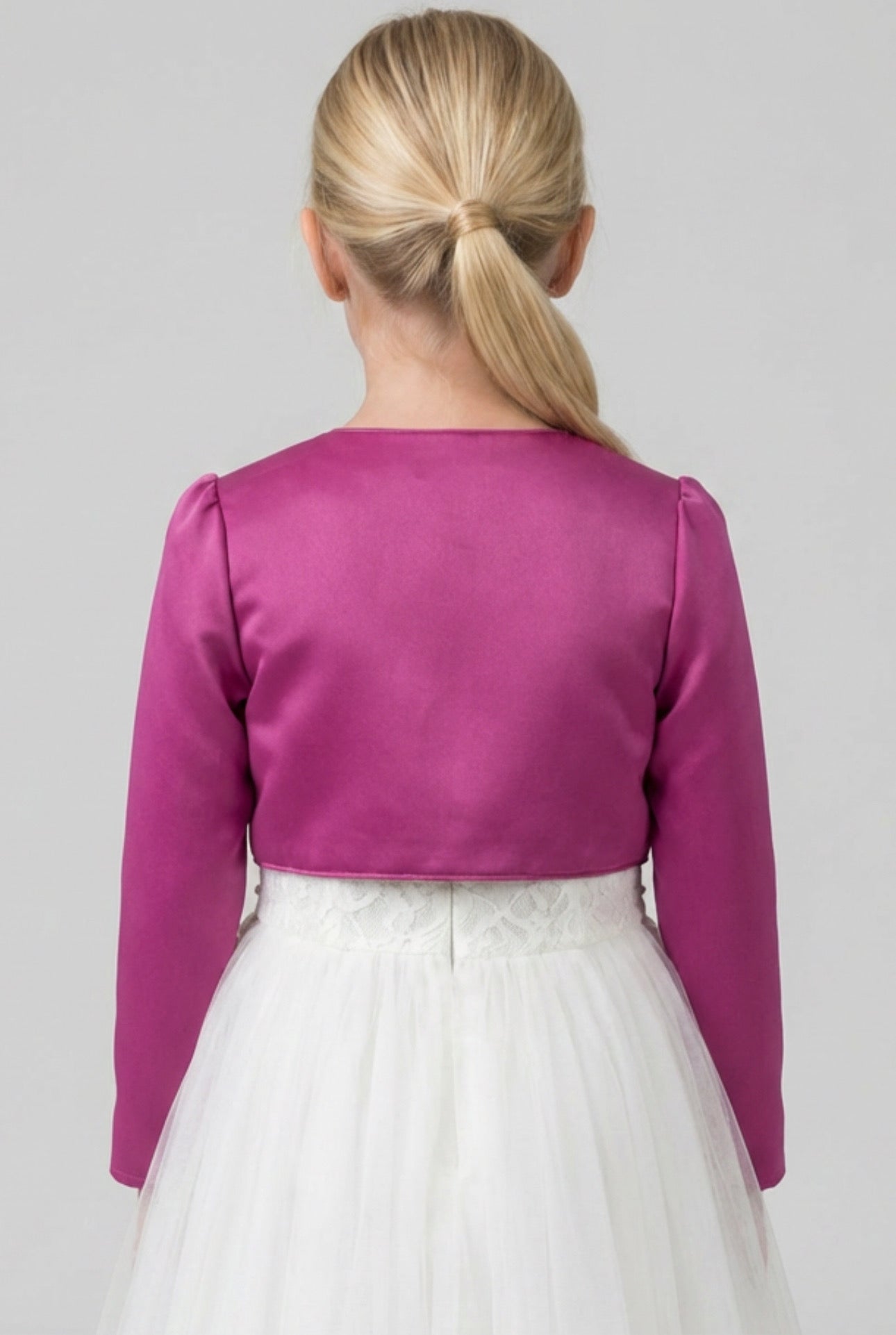 Babies & Girls Long Sleeves Bolero - Fuchsia