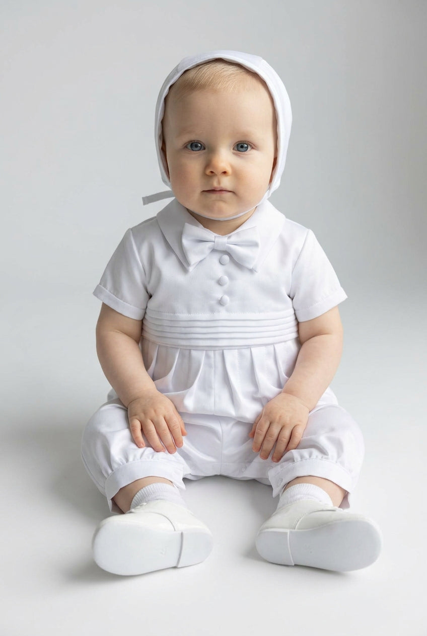 Baby Boys Christening Suit - White