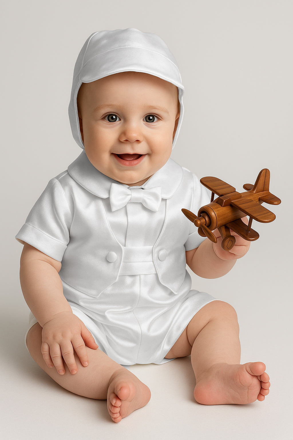 Baby Boys Christening Outfit Christening Suit Christening Romper Diamond White E - Foto 12