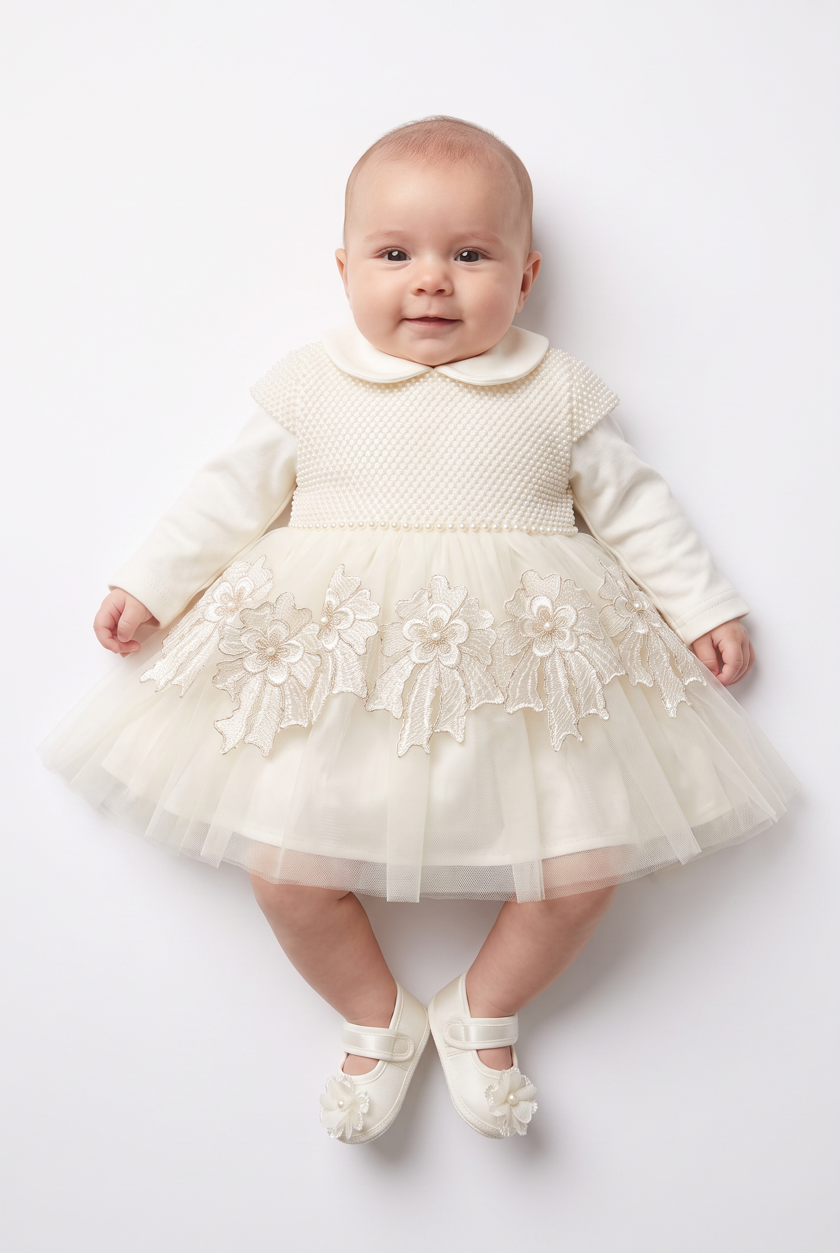 Baby Girl 3-Piece Lace Tulle Dress & Shoes Set