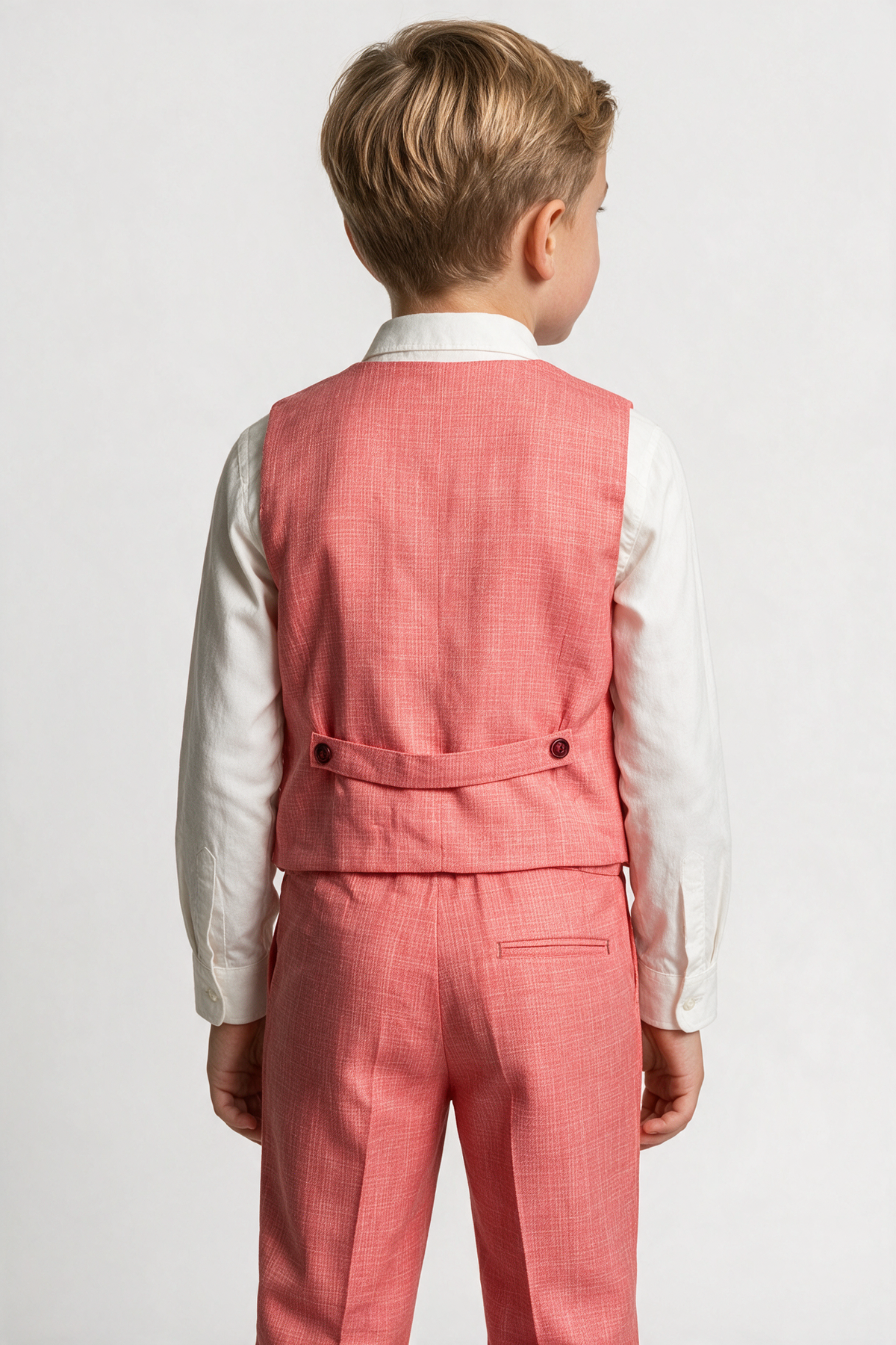 Baby & Boys 4-Piece Cotton-Linen Waistcoat Suit Set - Red