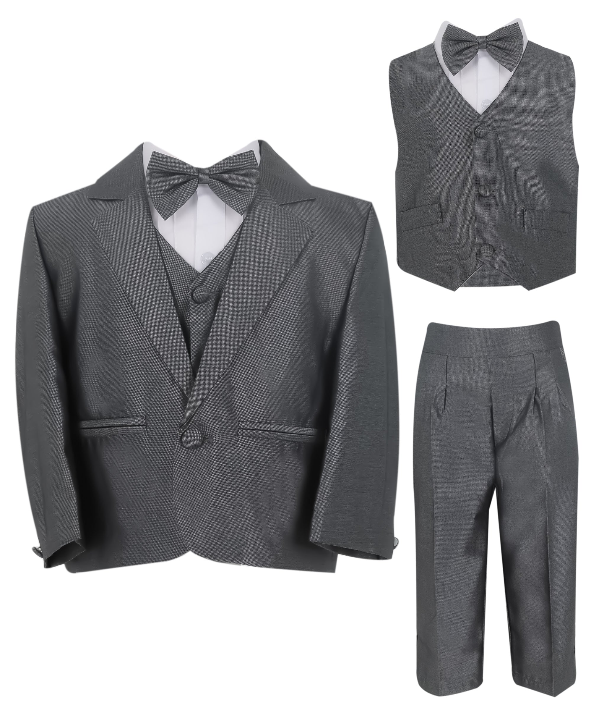 Baby Boys Formal Suit All in One Set - Silver - Grey