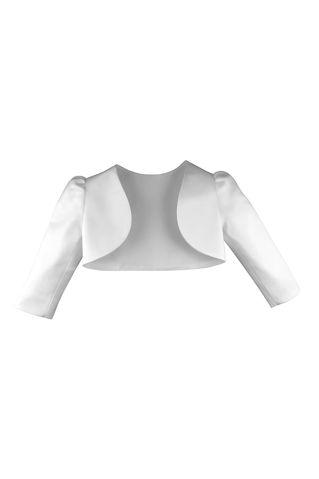 Baby & Girls Satin Bolero Jacket - GINA - White