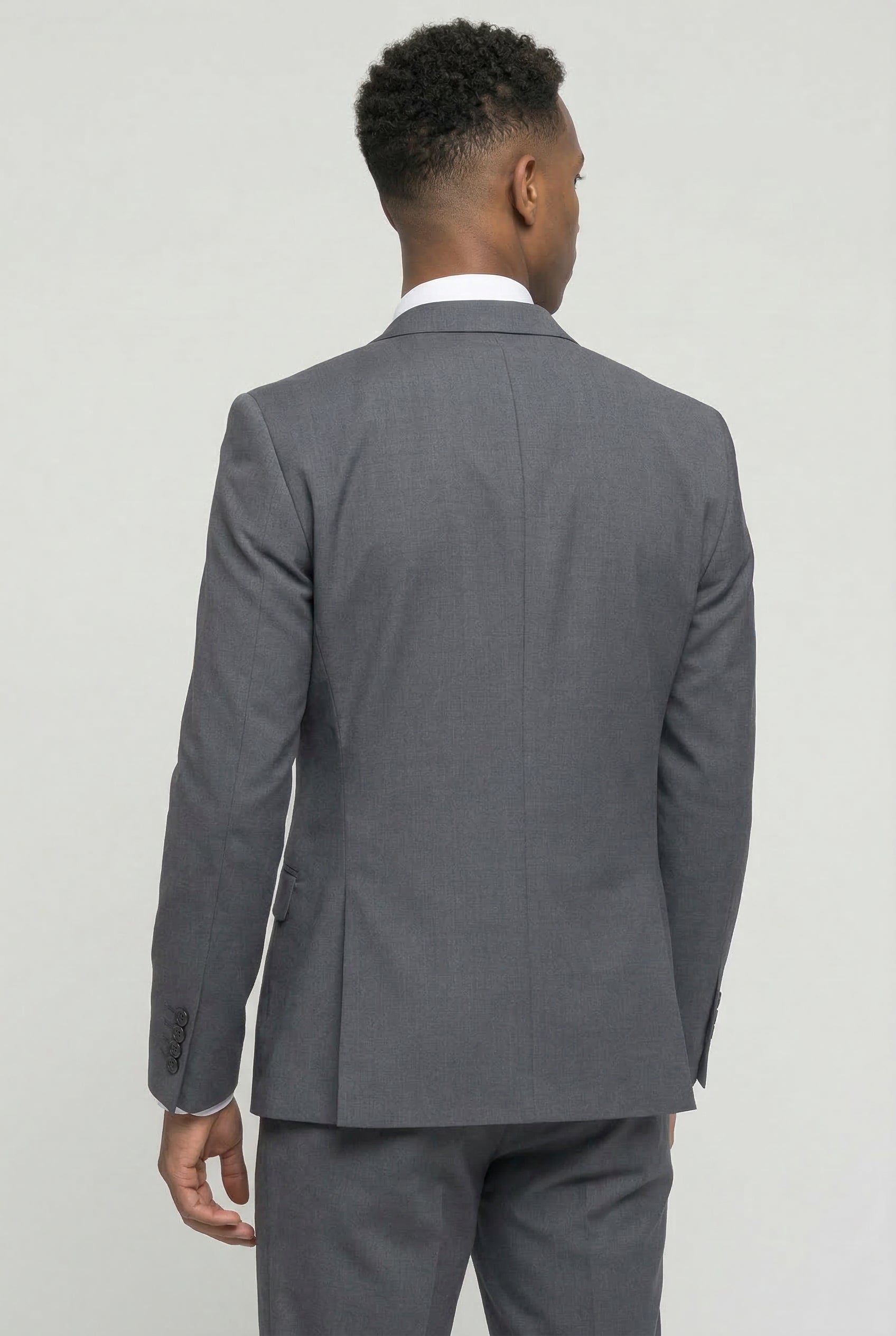 Bond 2-Piece Prom Suit - Charcoal Grey back Picture