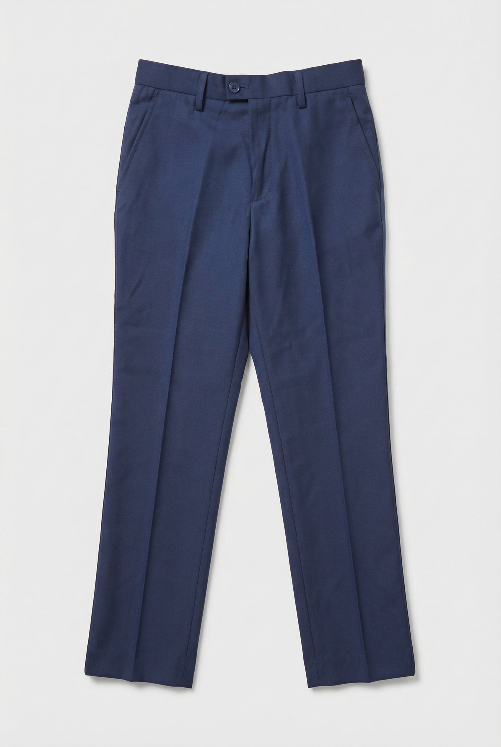 Boys 3-Piece Velvet Damask Tuxedo Suit - Marc Navy