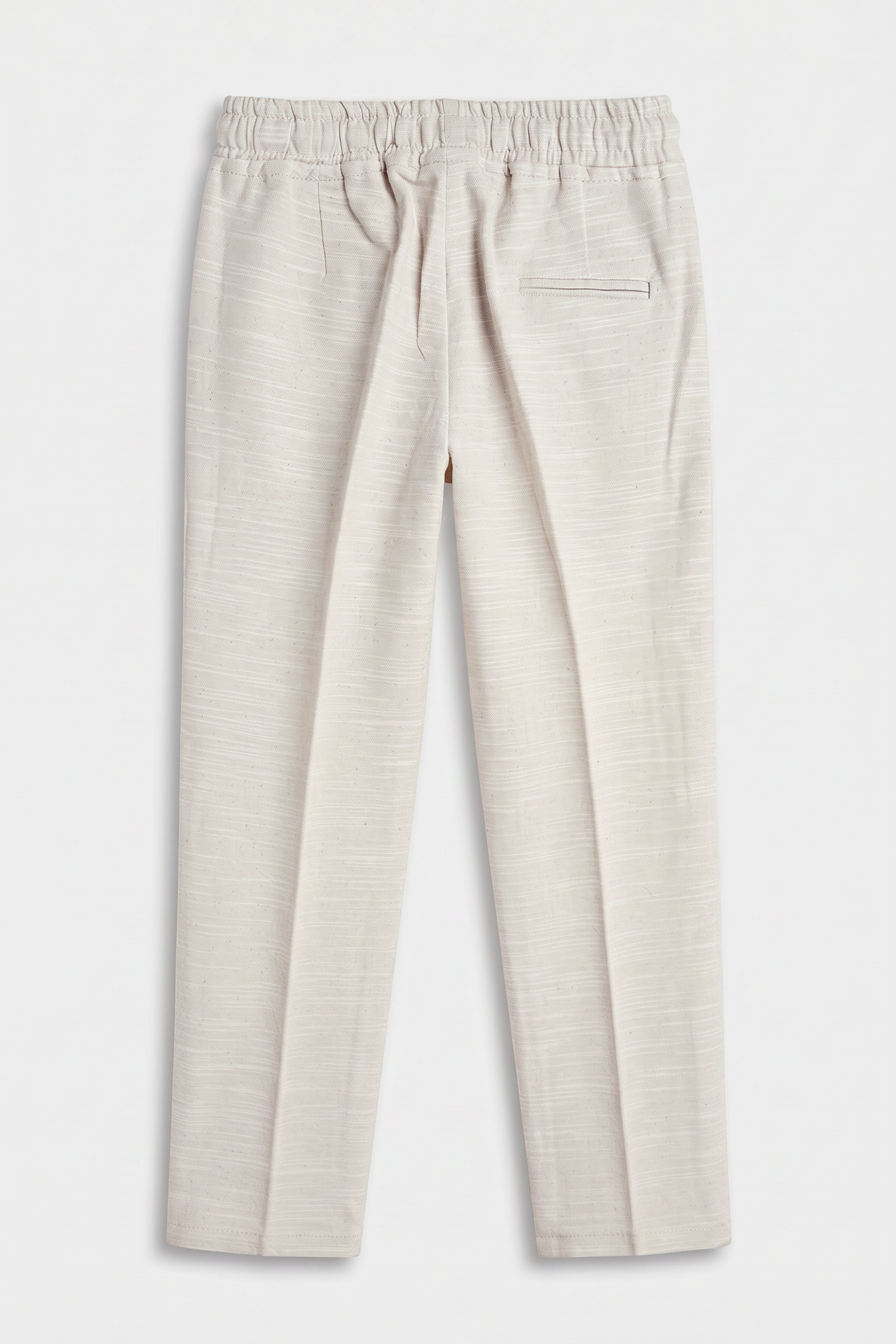Boys 4-Piece Cotton Casual Suit - Beige Trousers Back Picture