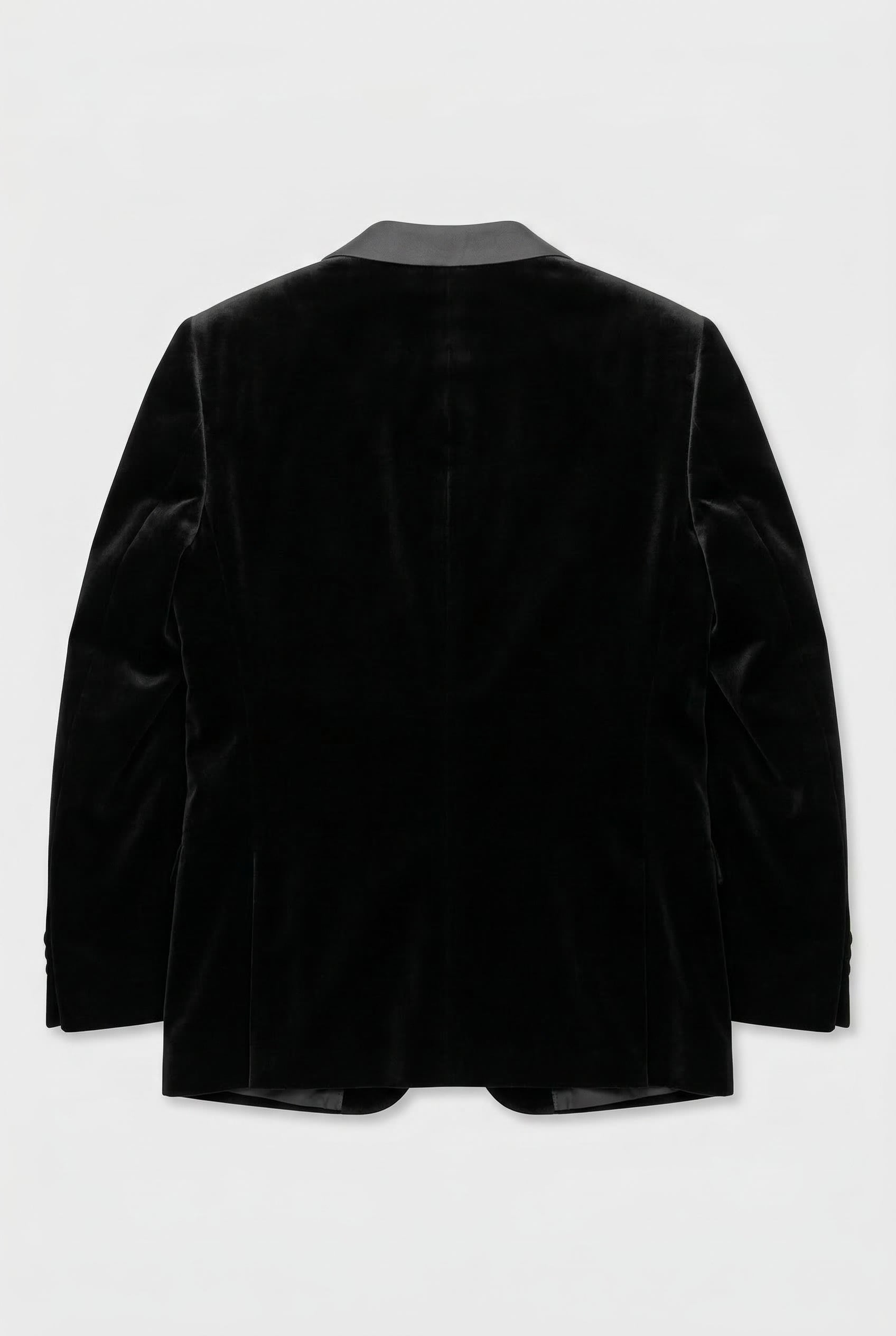 Boys 4-Piece Velvet Double Breasted Tuxedo Suit - Albert Black