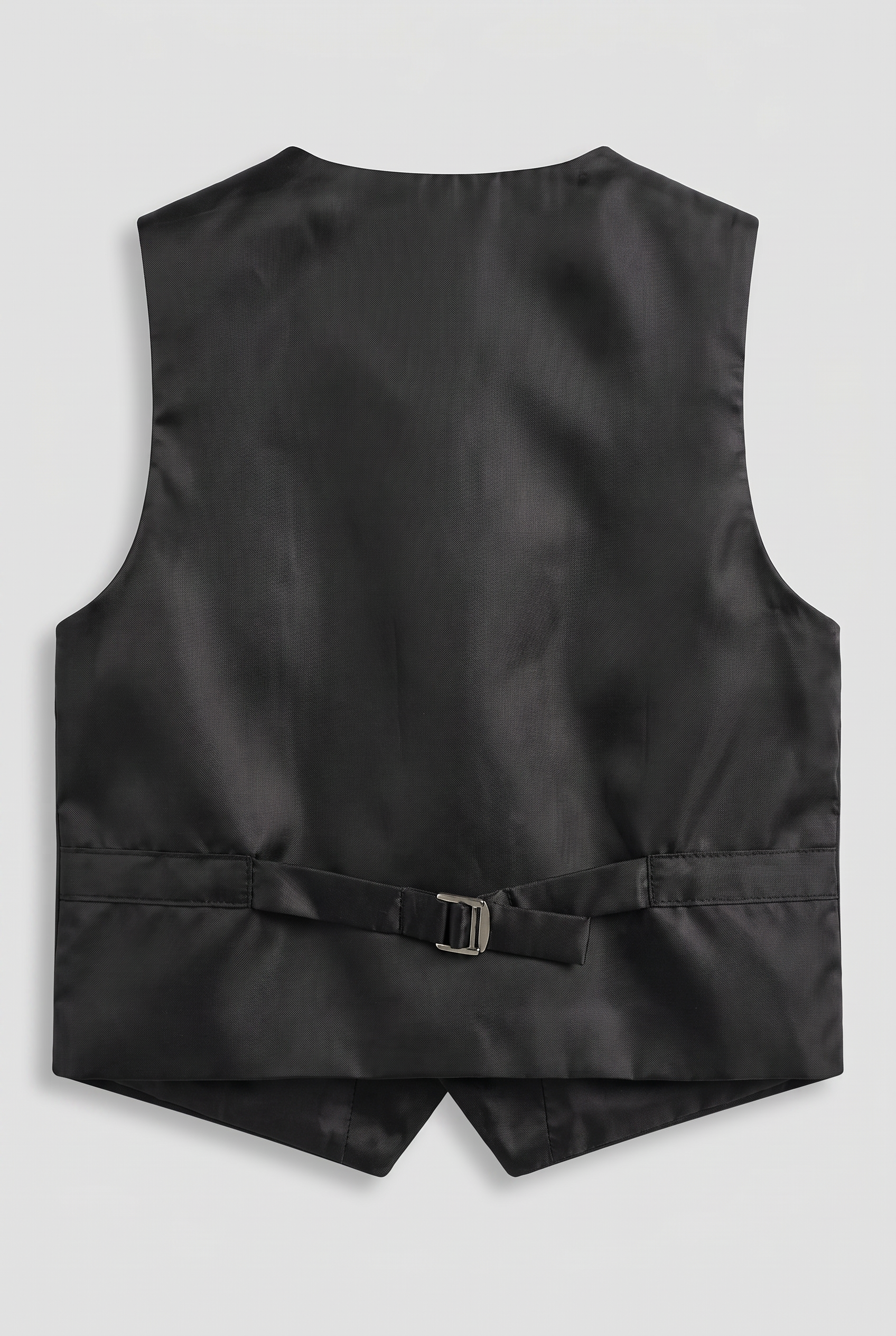 Boys 5-Piece Cotton Smart Casual Suit - Black Waistcoat Back Picture