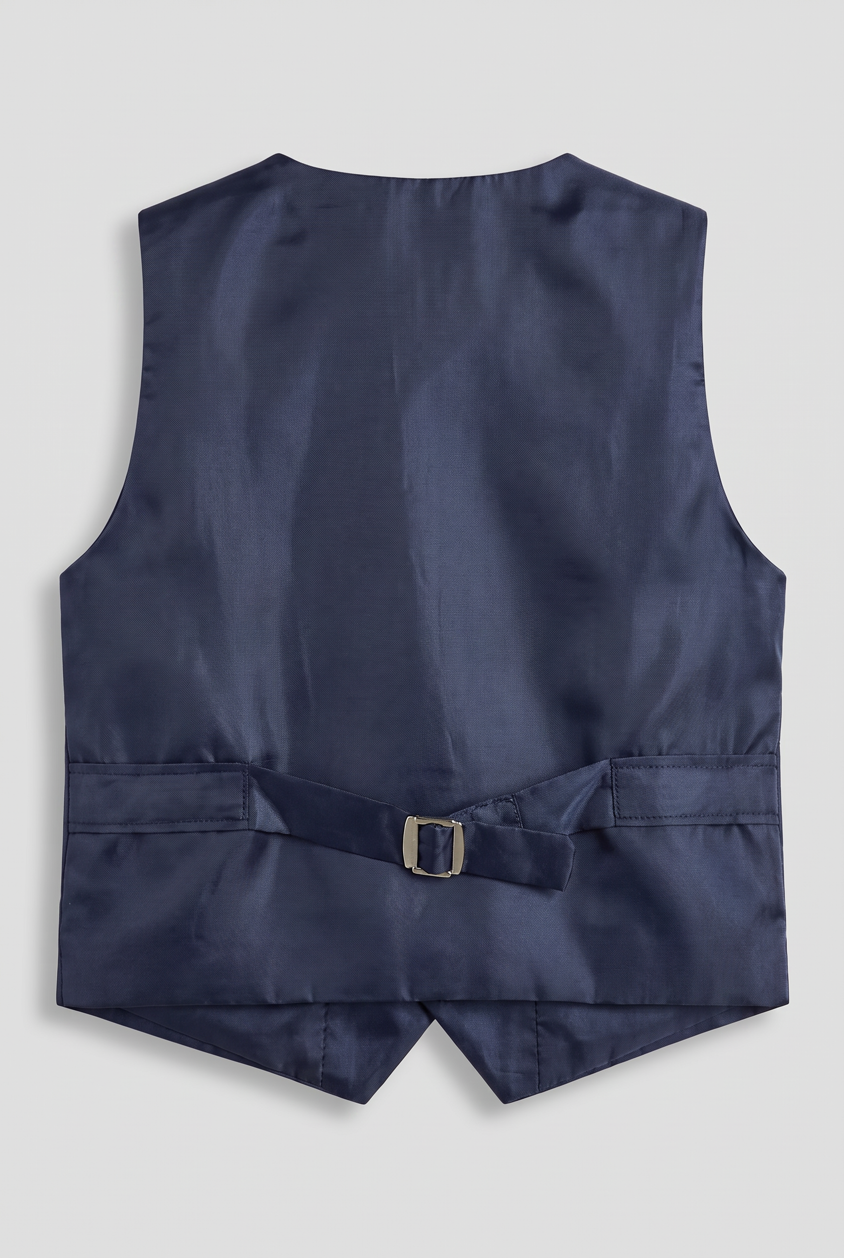 Boys 5-Piece Cotton Smart Casual Suit - Navy Waistcoat Back Picture