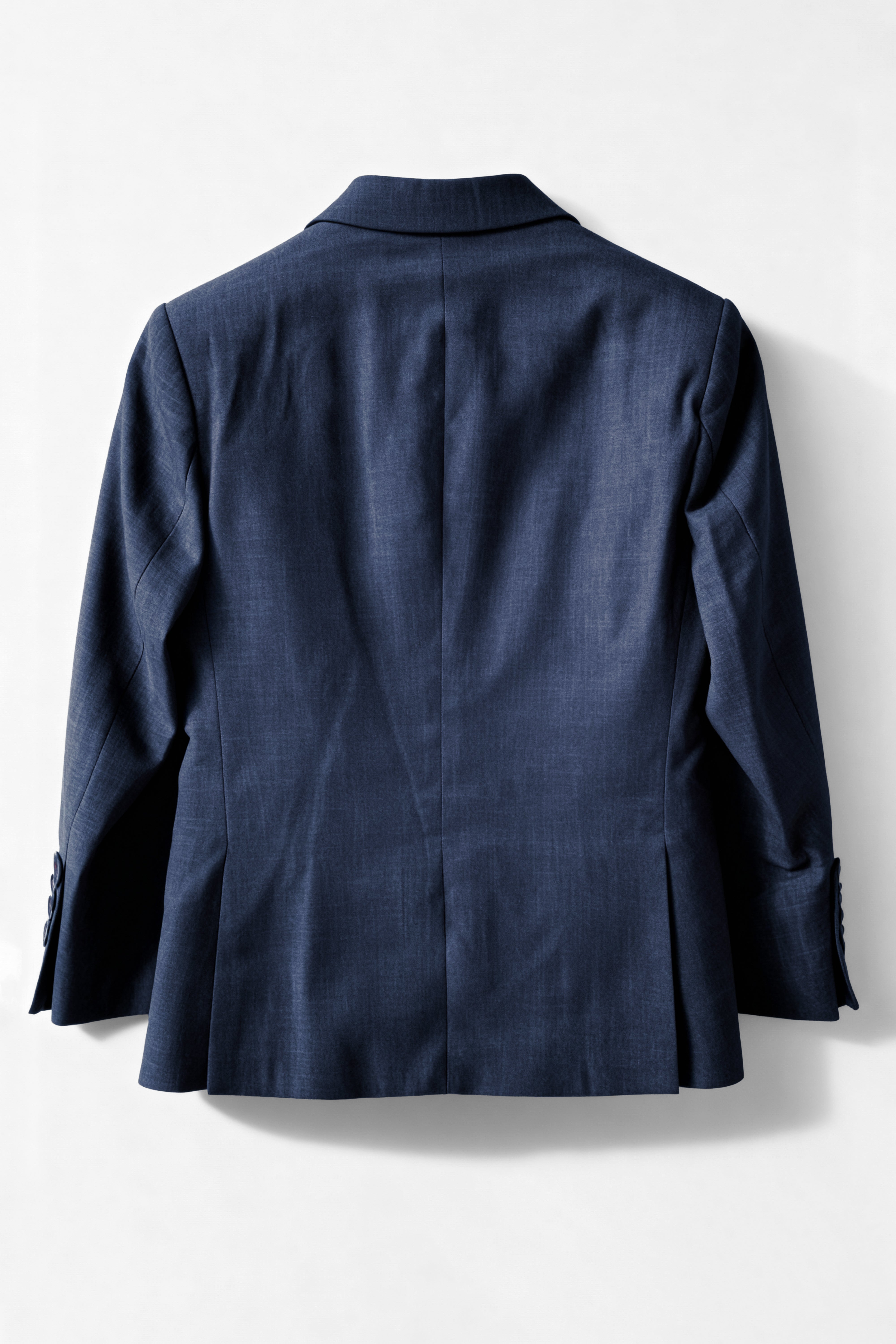 Boys 5-Piece Microcheck Formal Suit - Alejandro - Navy Blue Blazer Back Picture