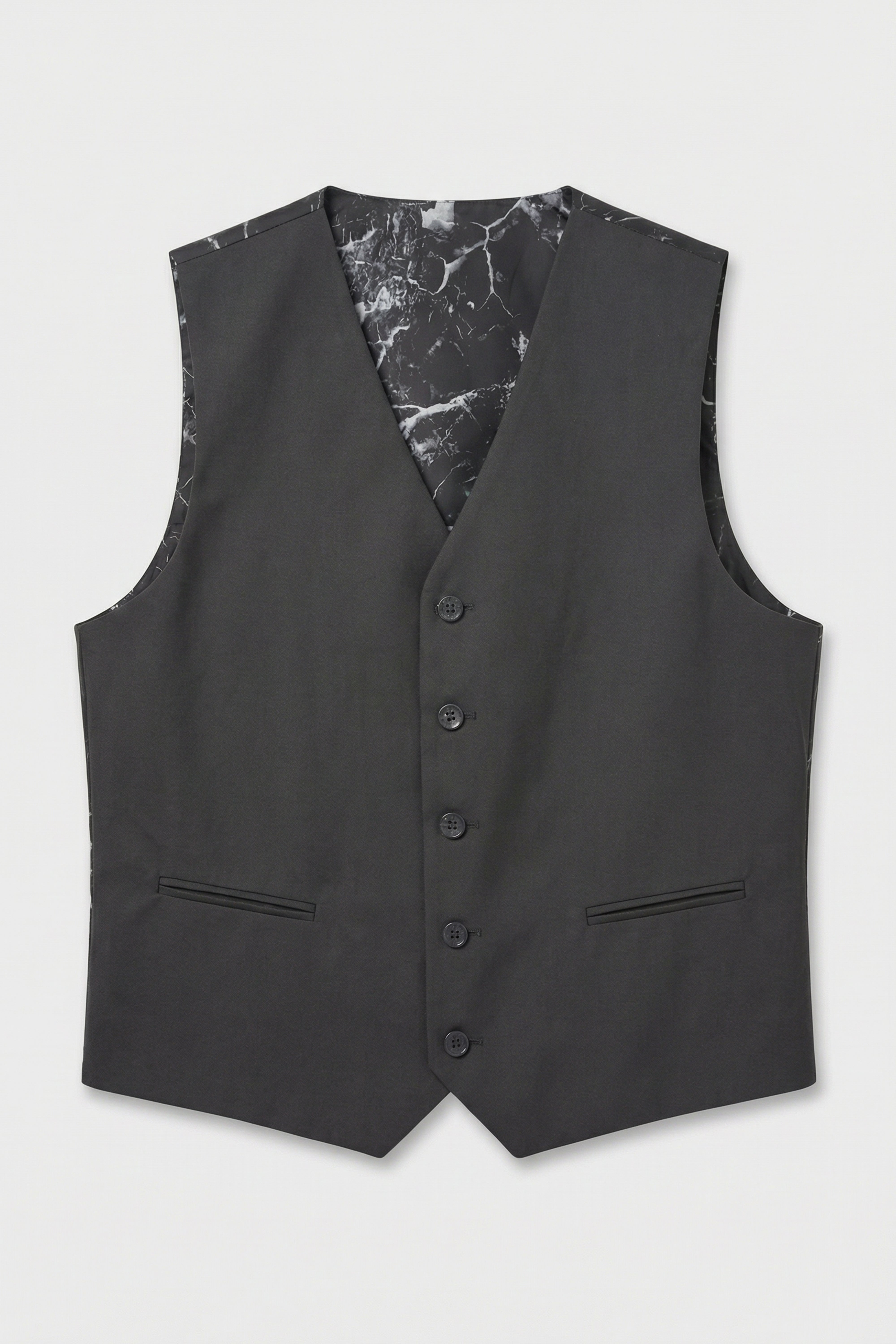 Boys 5-Piece Tailored Fit Formal Suit - Grant - Charcoal Grey Waistcoat Picture