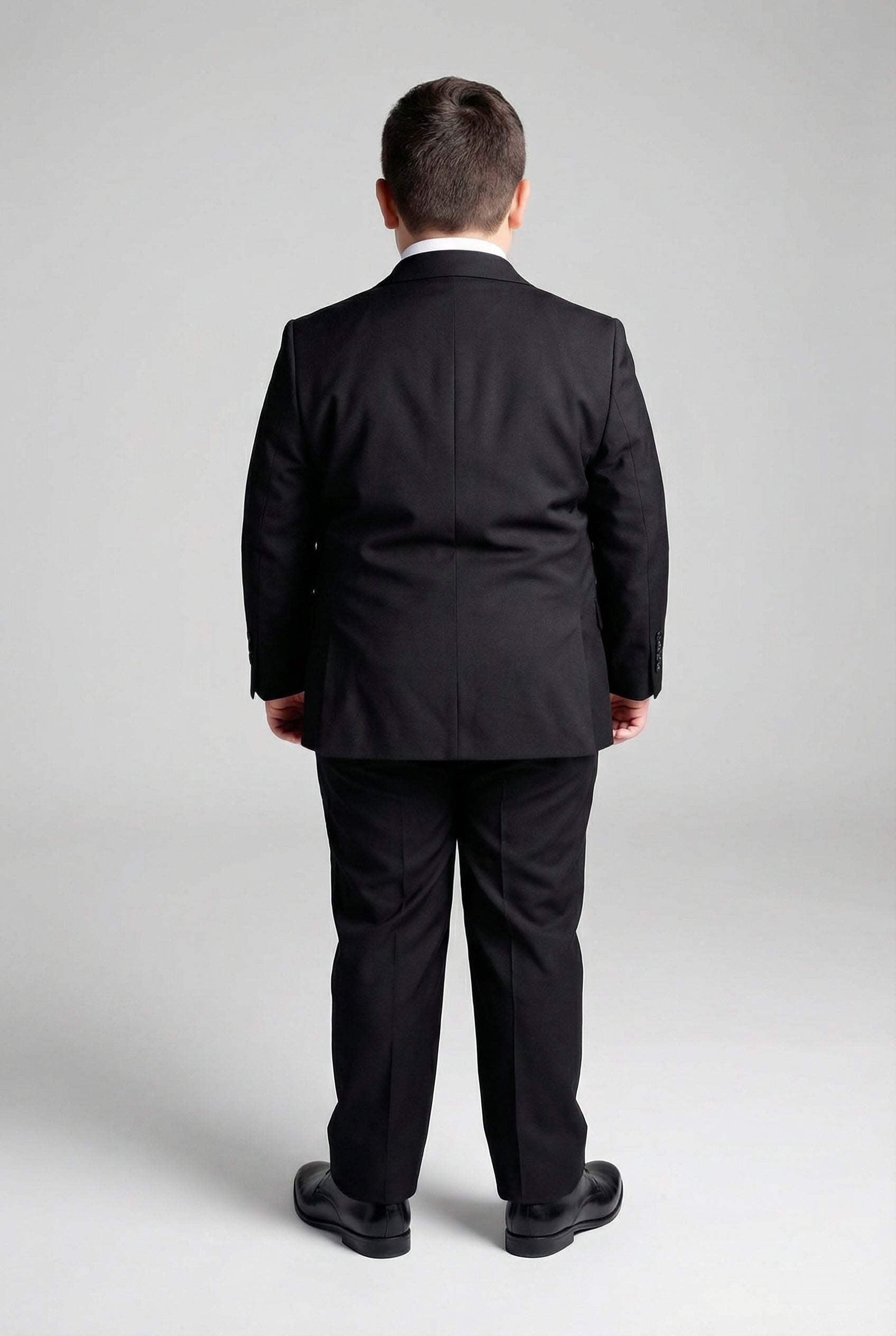 Boys 5-Piece Tailored Fit Twill Suit - Oscar - Black