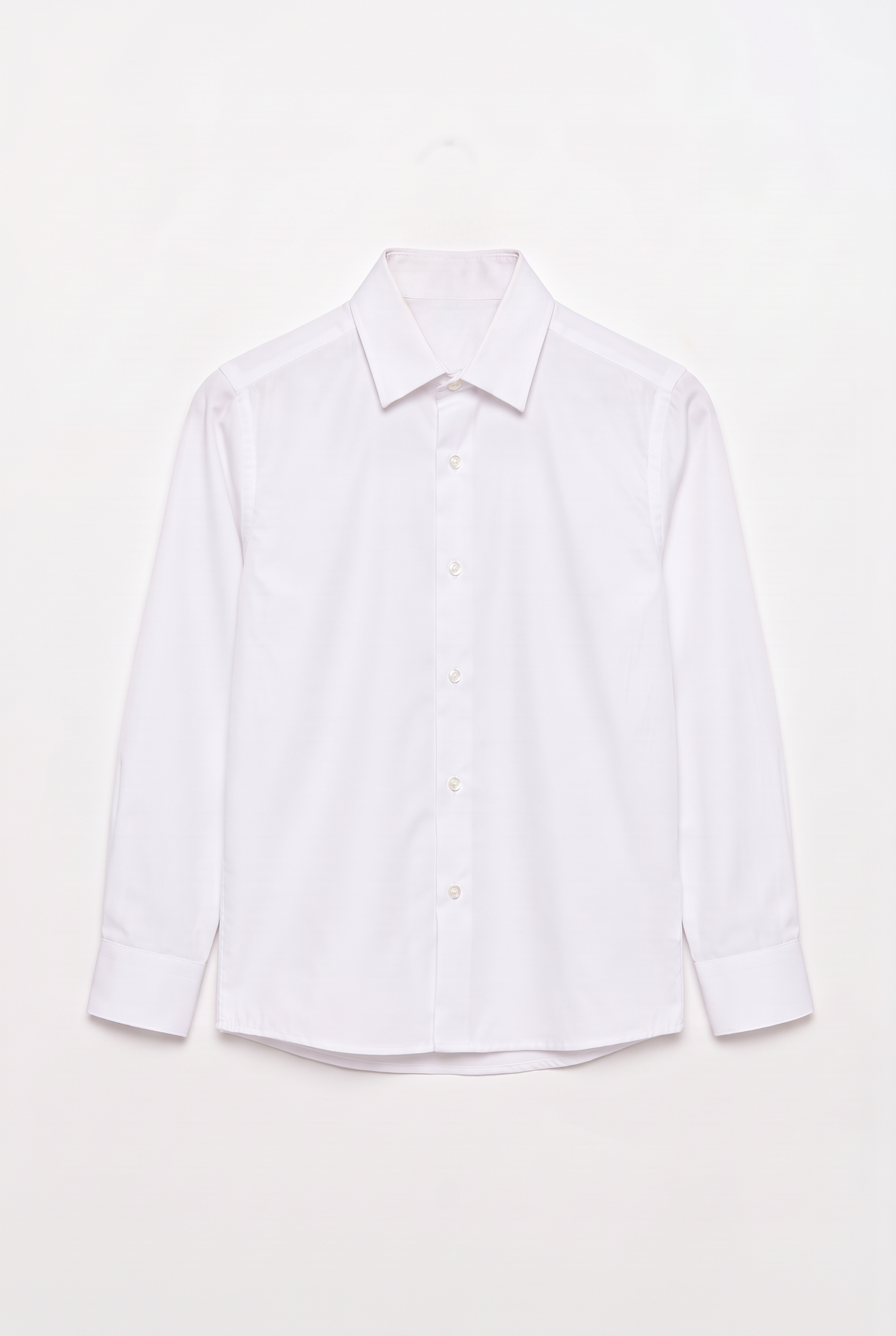 Boys 5-Piece Textured Micro Windowpane Check Suit - KARELI- Stone Shirt Picture
