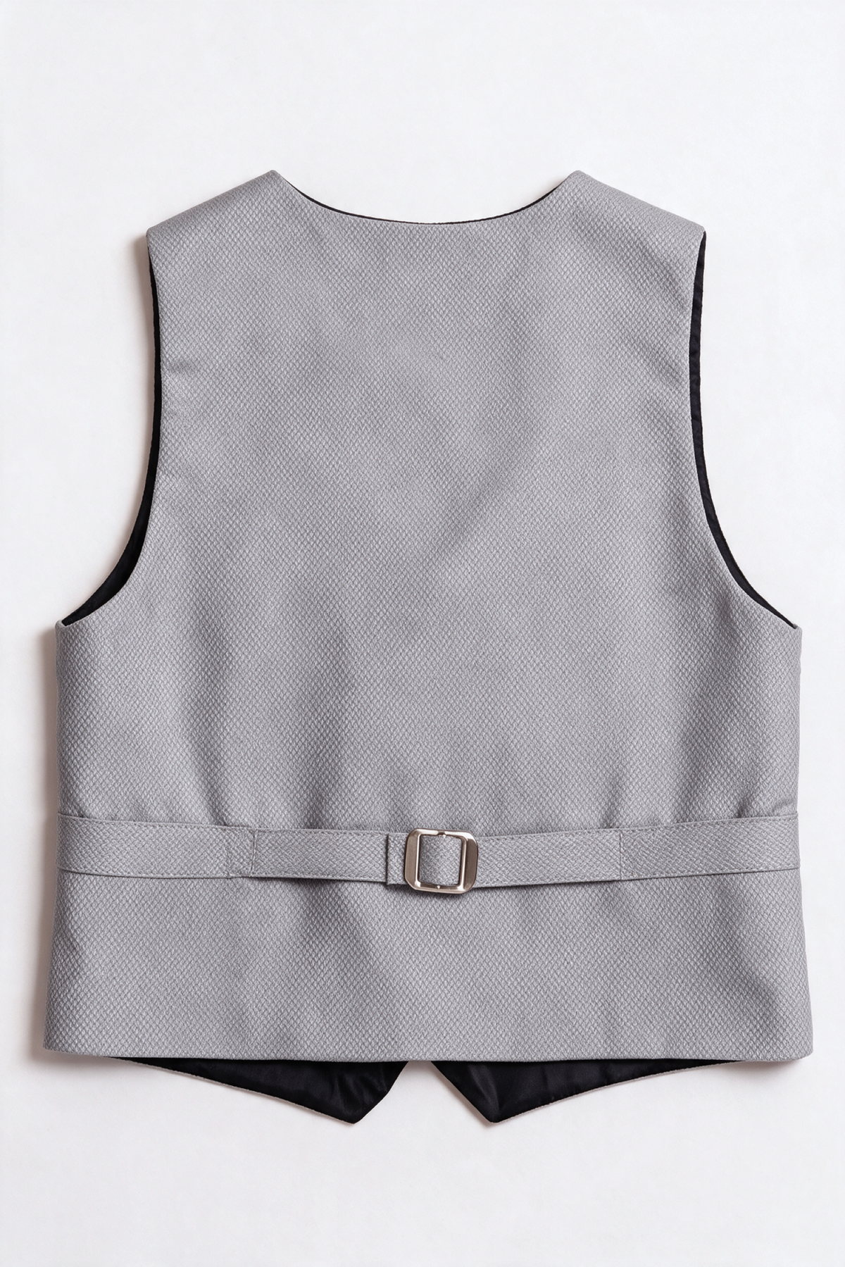 Boys 5-Piece Textured Suit with Double Breasted Waistcoat - Sota Tan Waistcoat Back Picture
