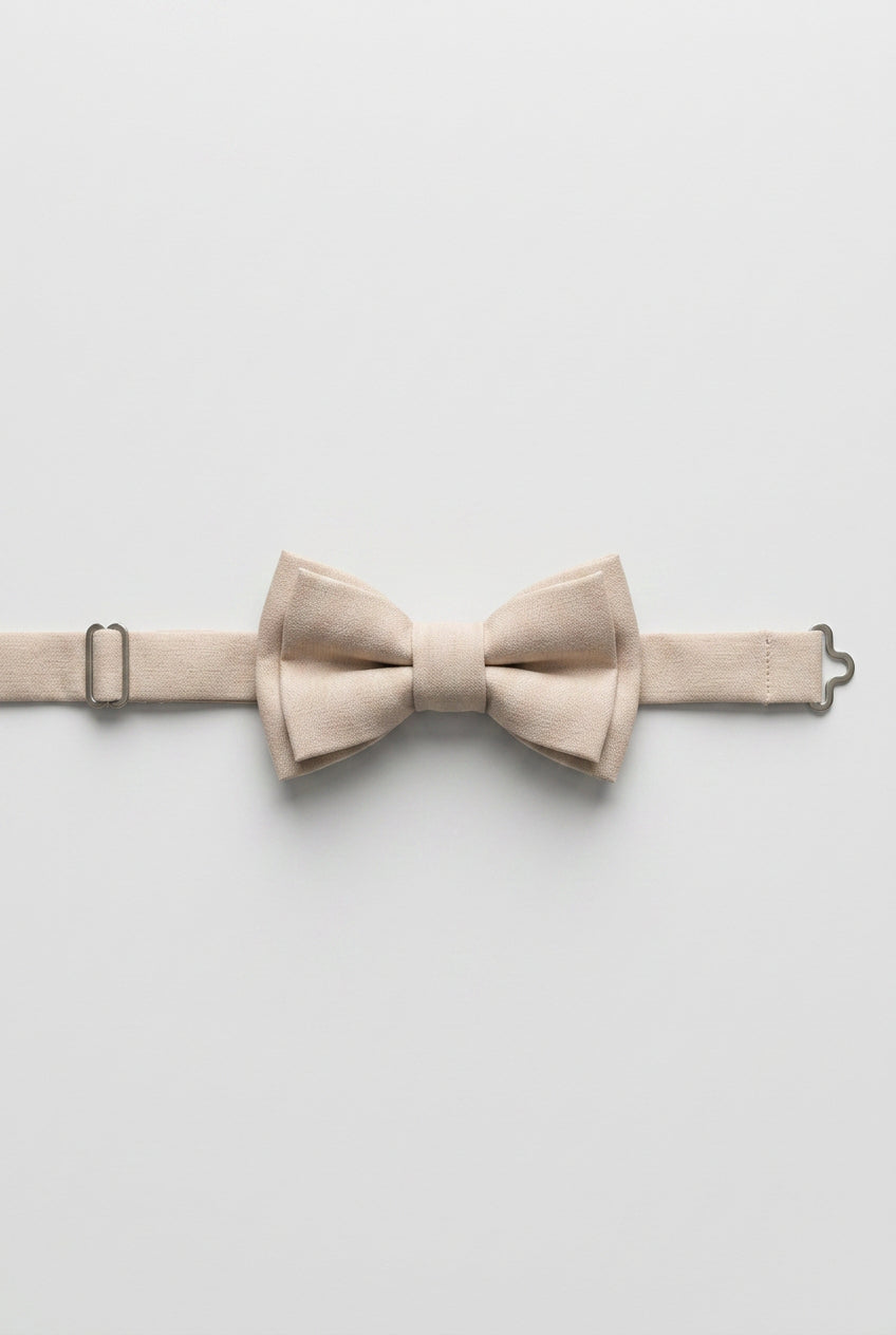 Boys 5-Piece Tuxedo Suit with Removable Velvet Shawl Collar - Beige
