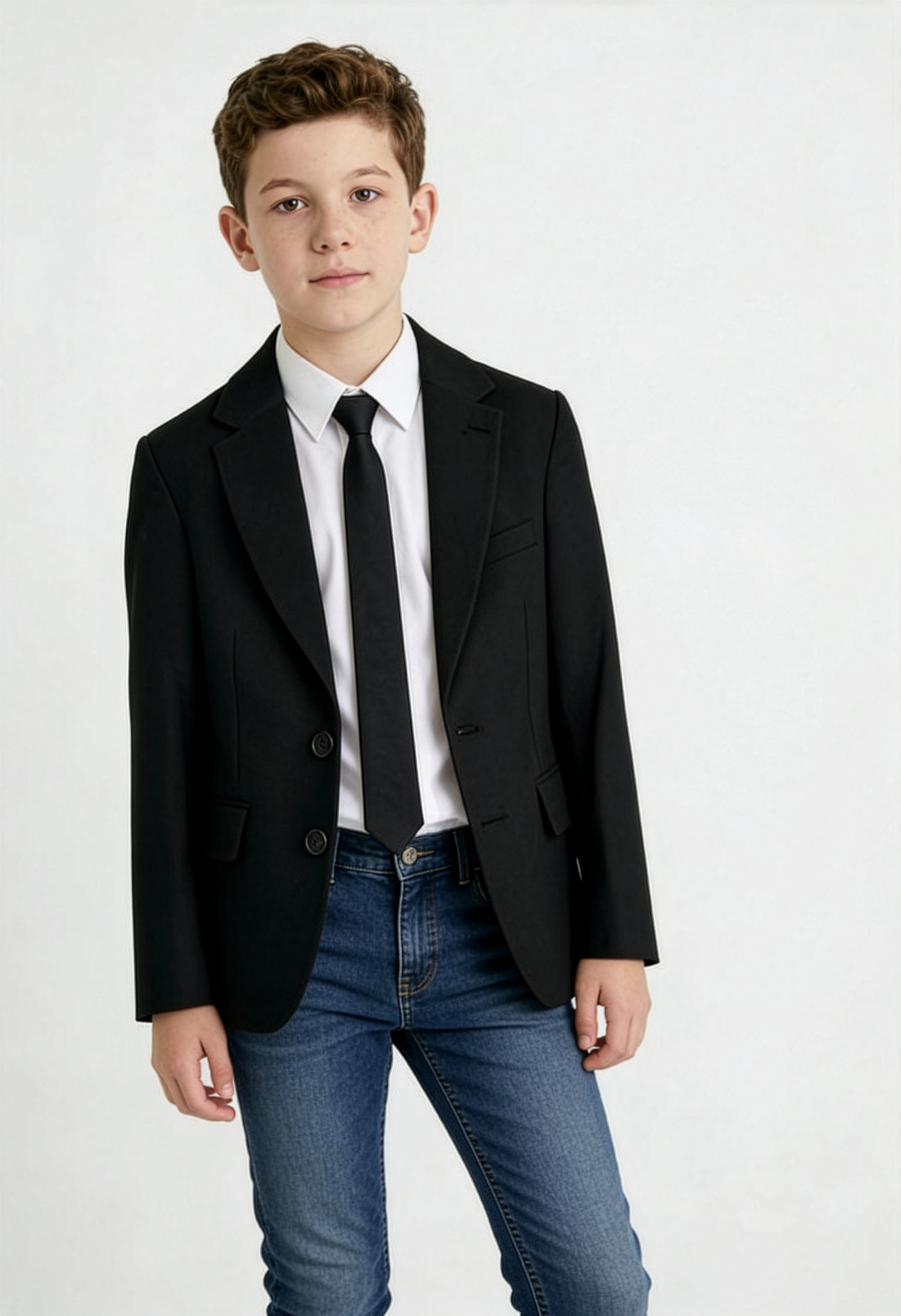 Boys Black Classic Blazer Jacket