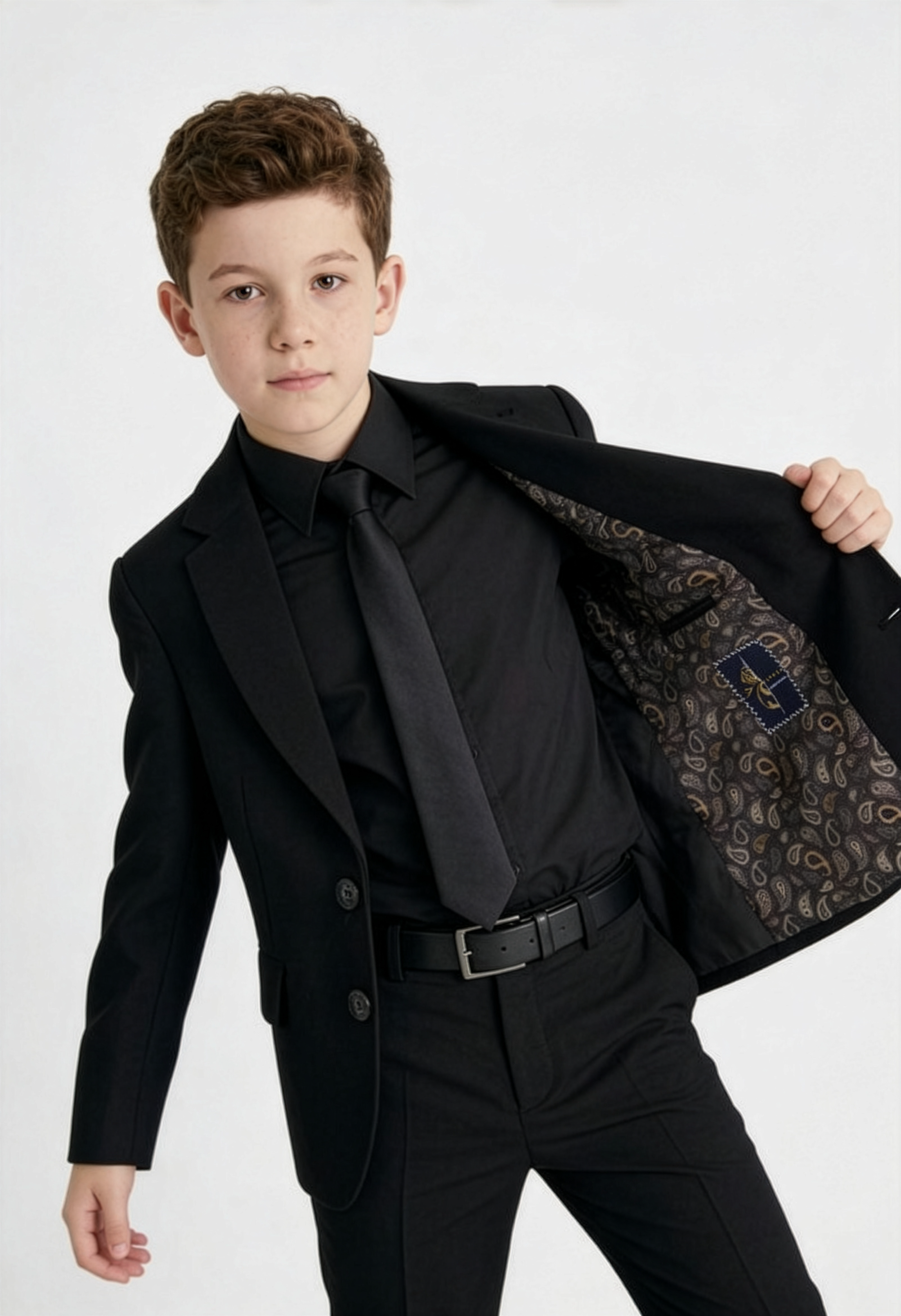 Boys Black Classic Blazer Jacket