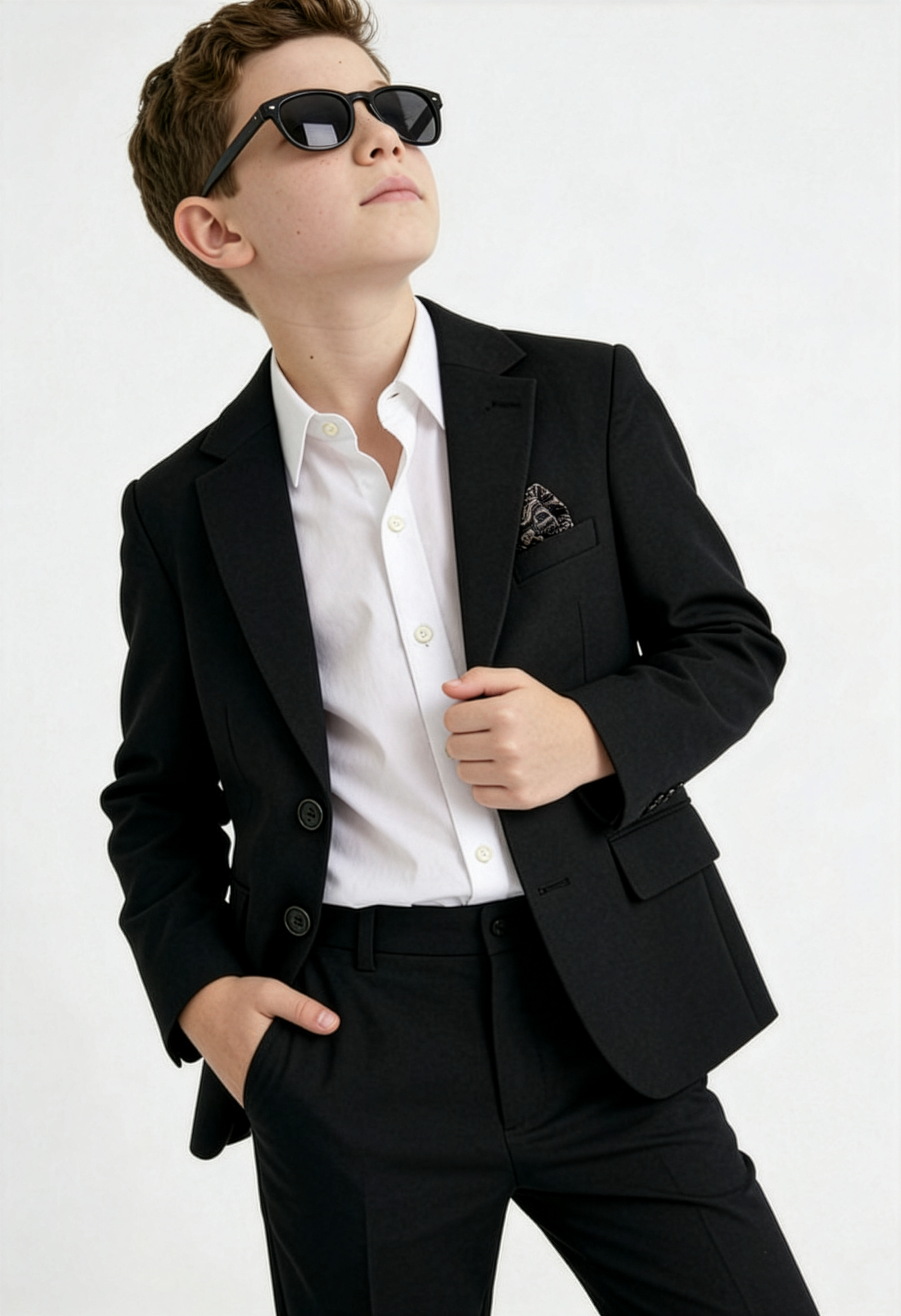 Boys Black Classic Blazer Jacket