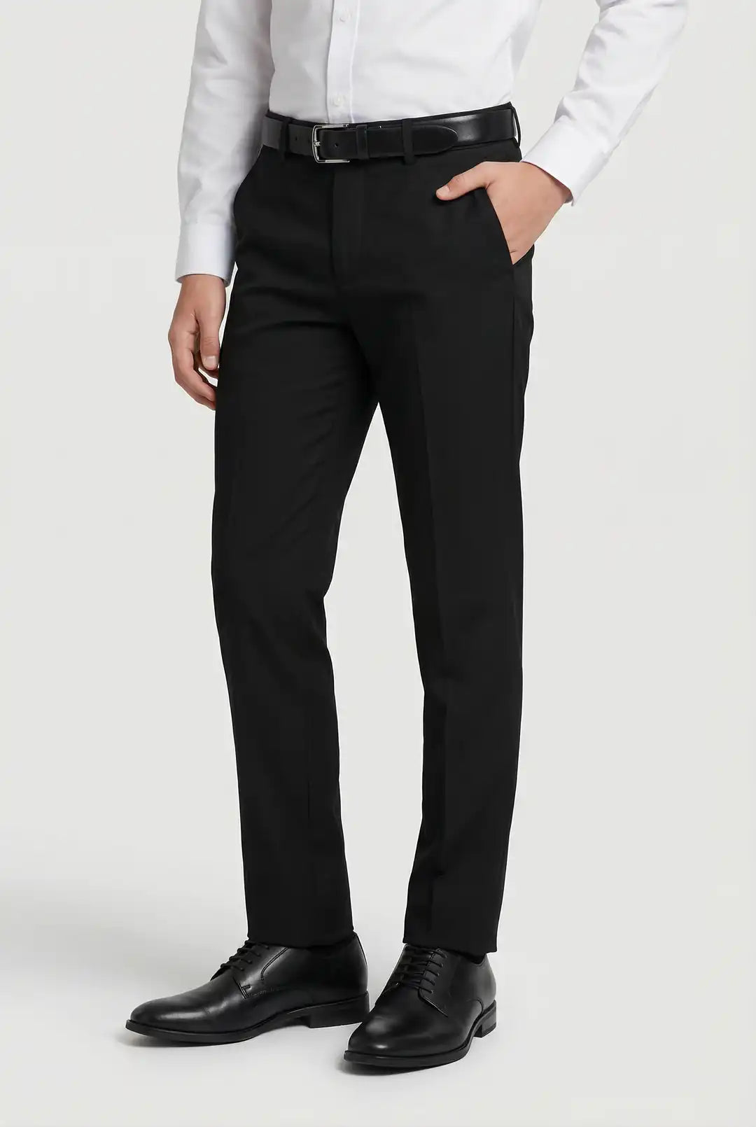 Boys Black Slim Fit Formal Trousers