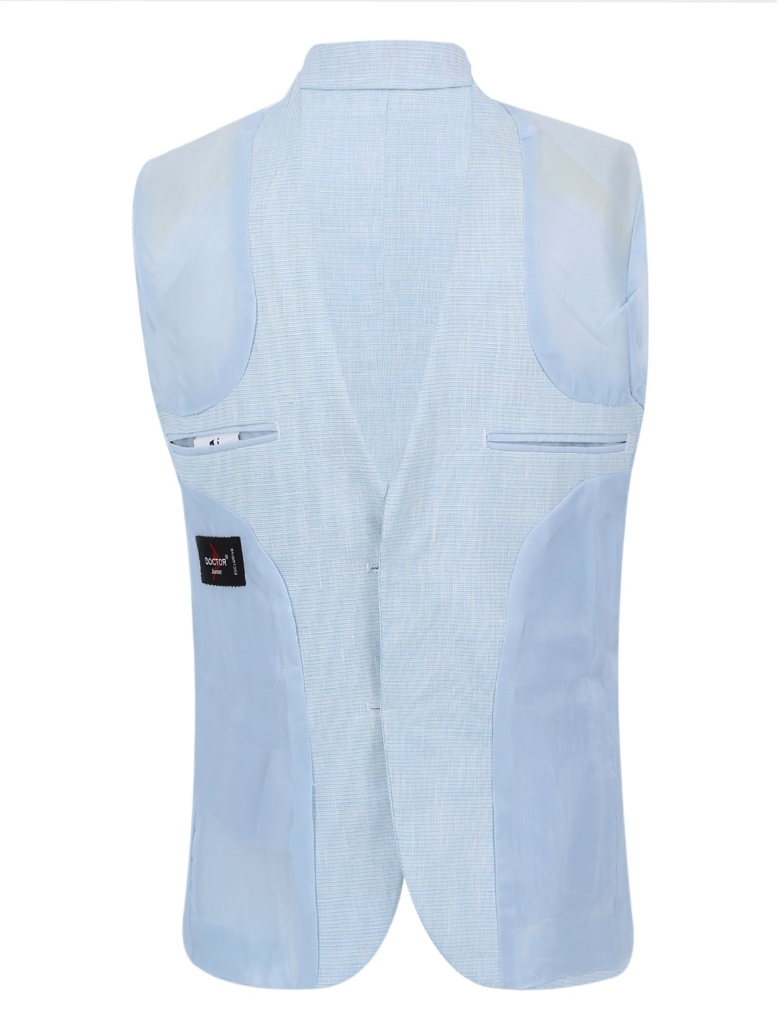 Boys Casual Linen Blazer - Sky Blue