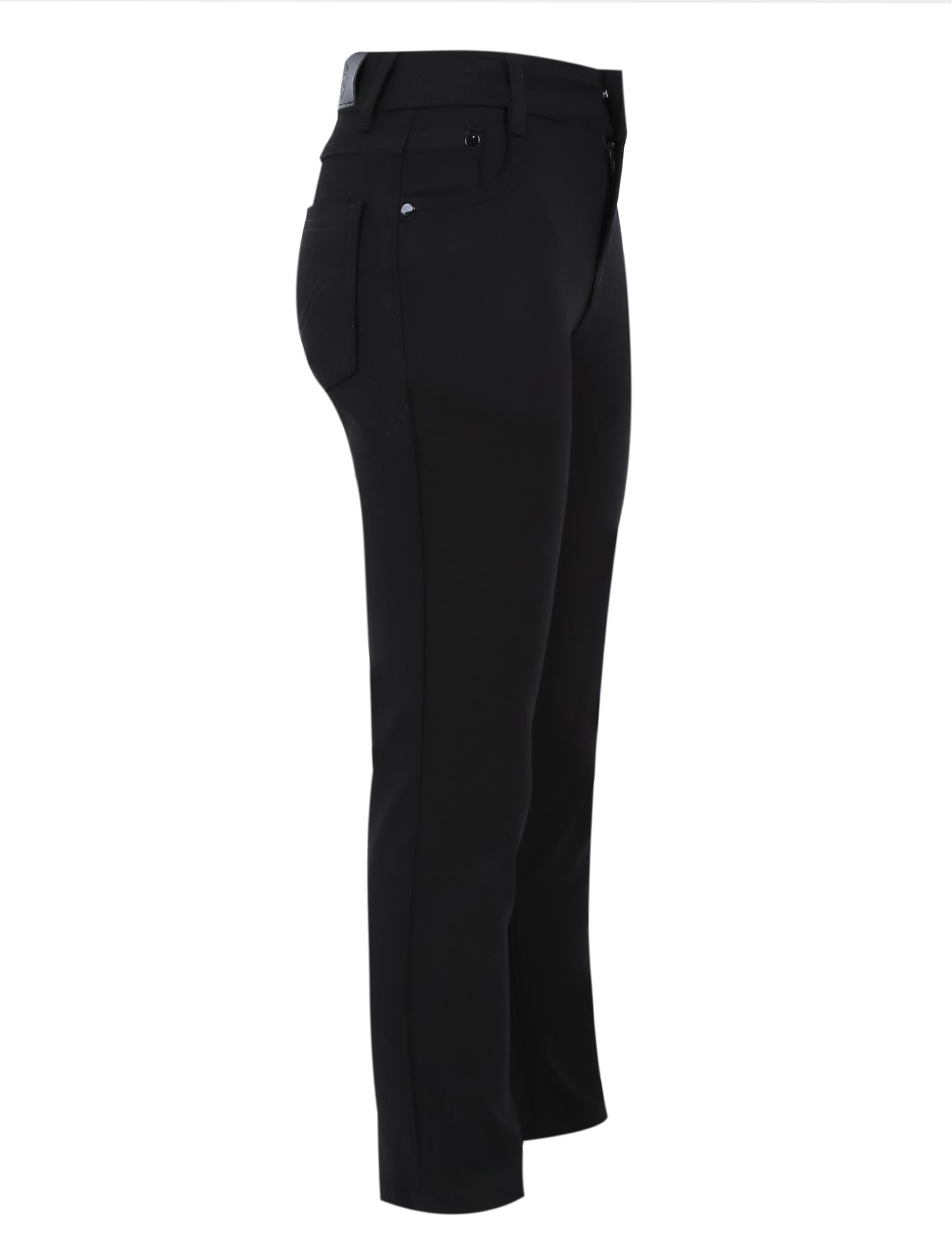 Boys Casual Stretch Chino Trousers - Black