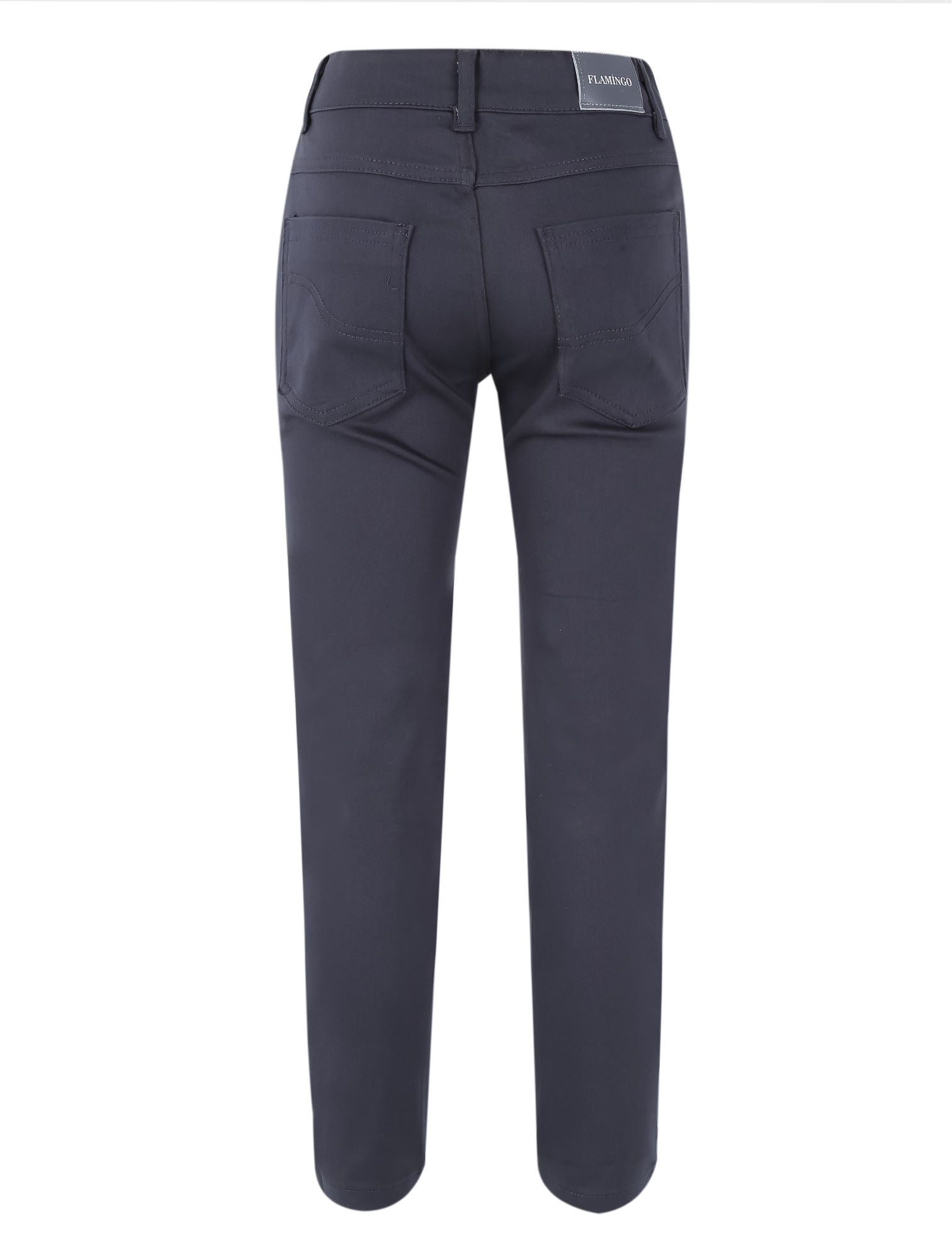 Boys Casual Stretch Chino Trousers - Charcoal Grey