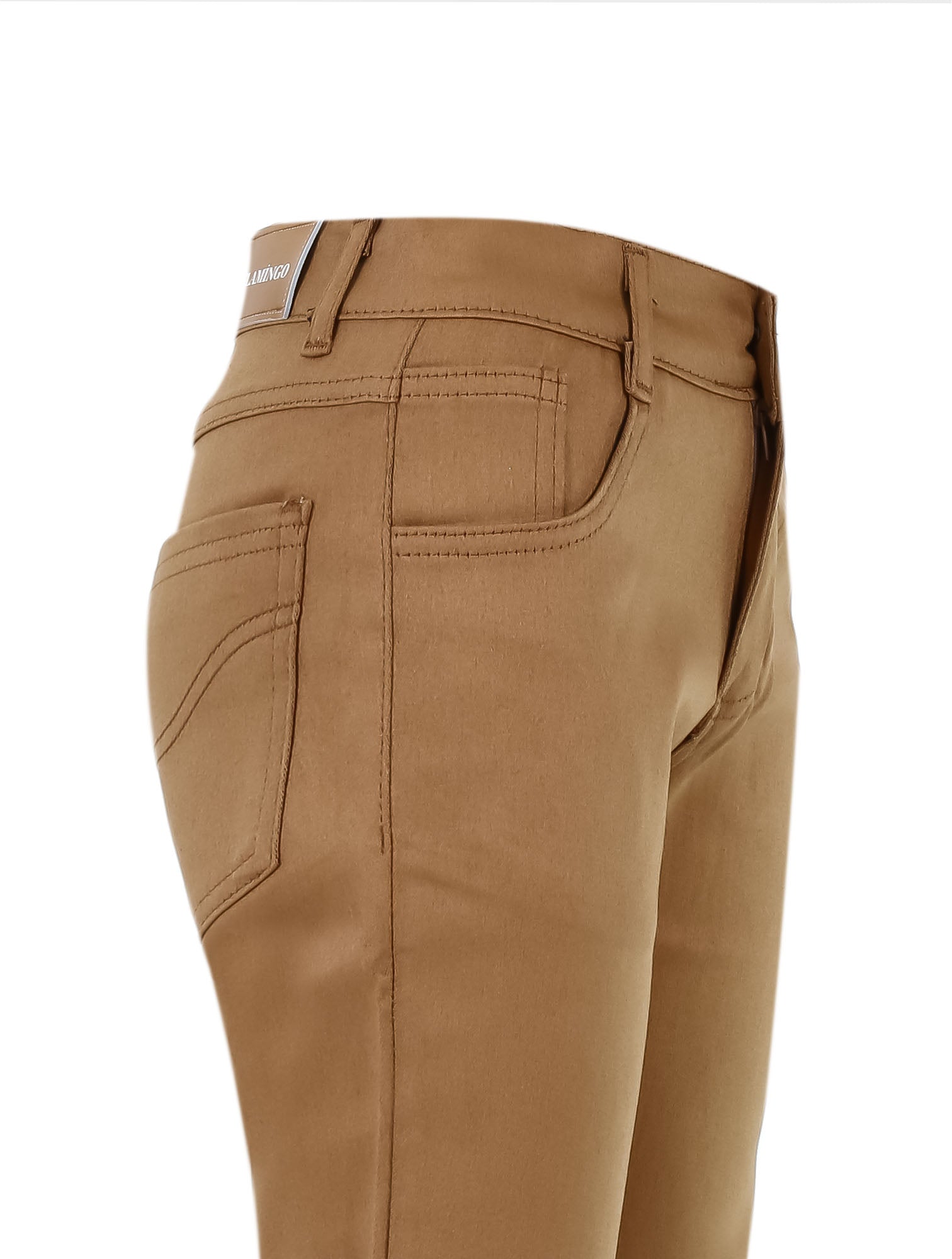 Boys Casual Stretch Chino Trousers - Khaki Brown