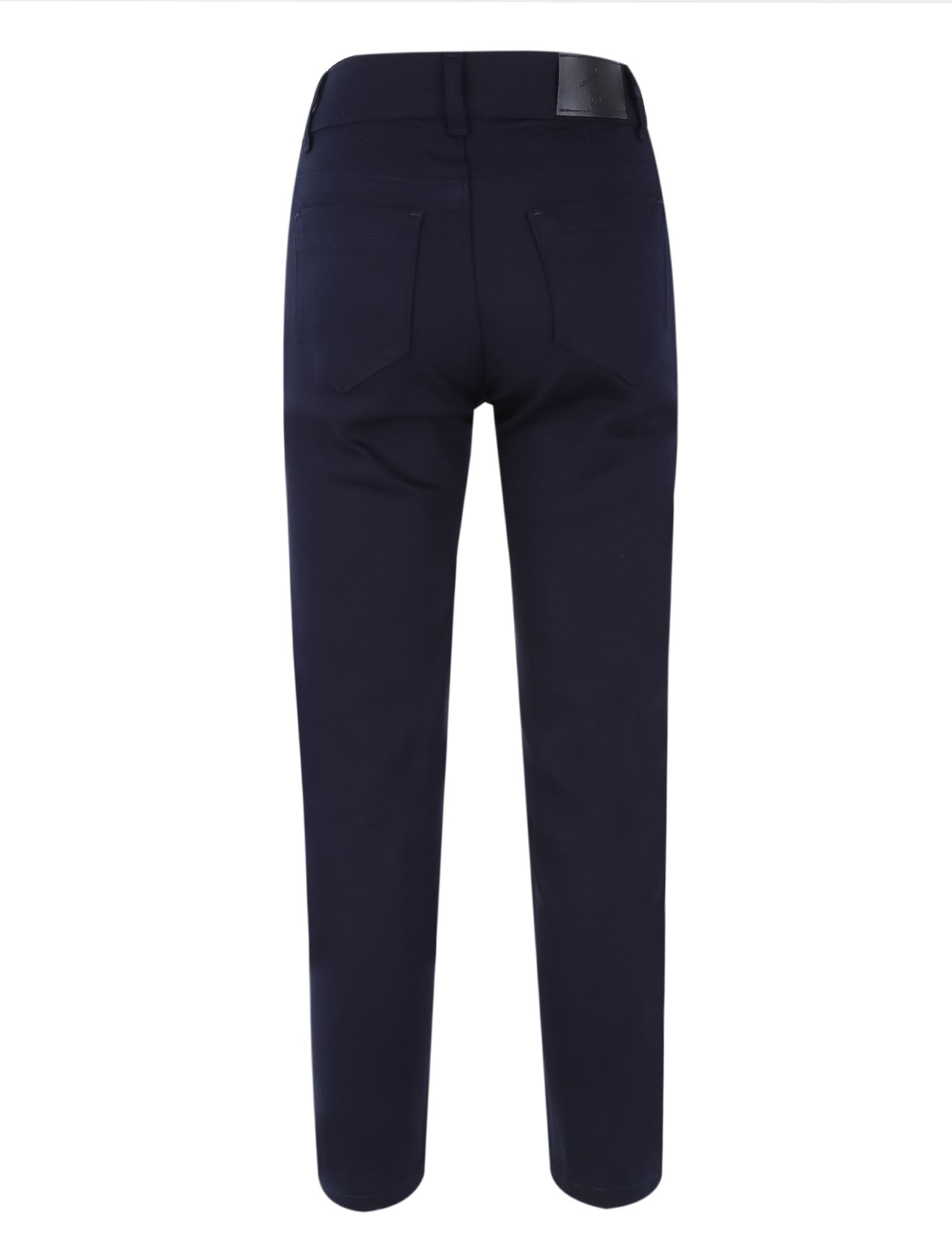 Boys Casual Stretch Chino Trousers - Navy Blue