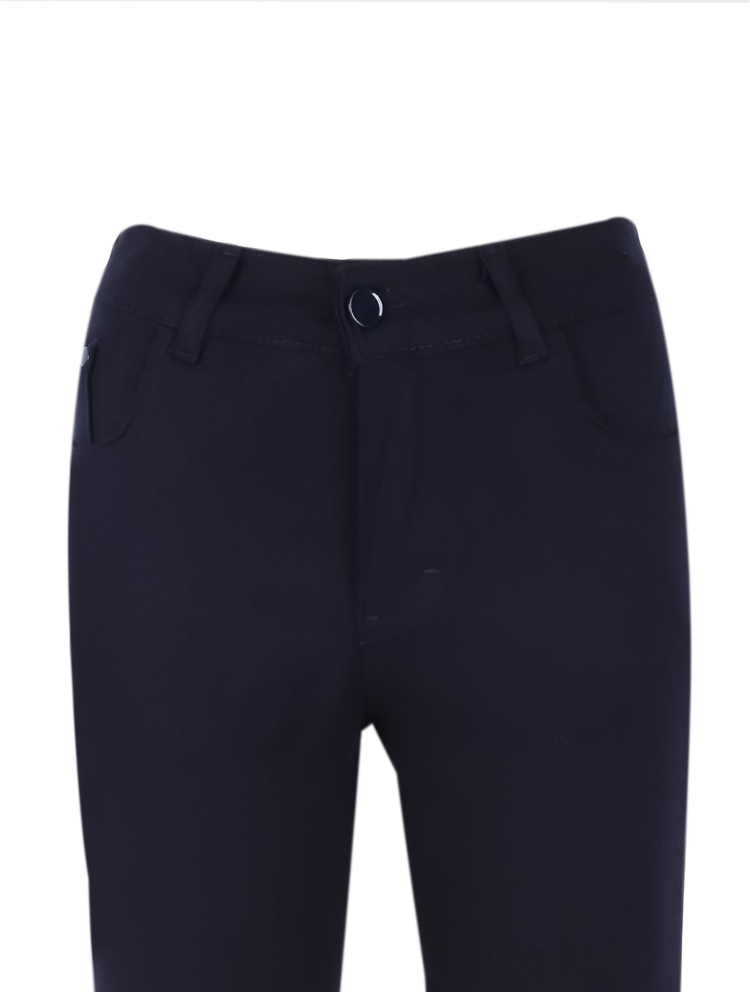 Boys Casual Stretch Chino Trousers - Navy Blue