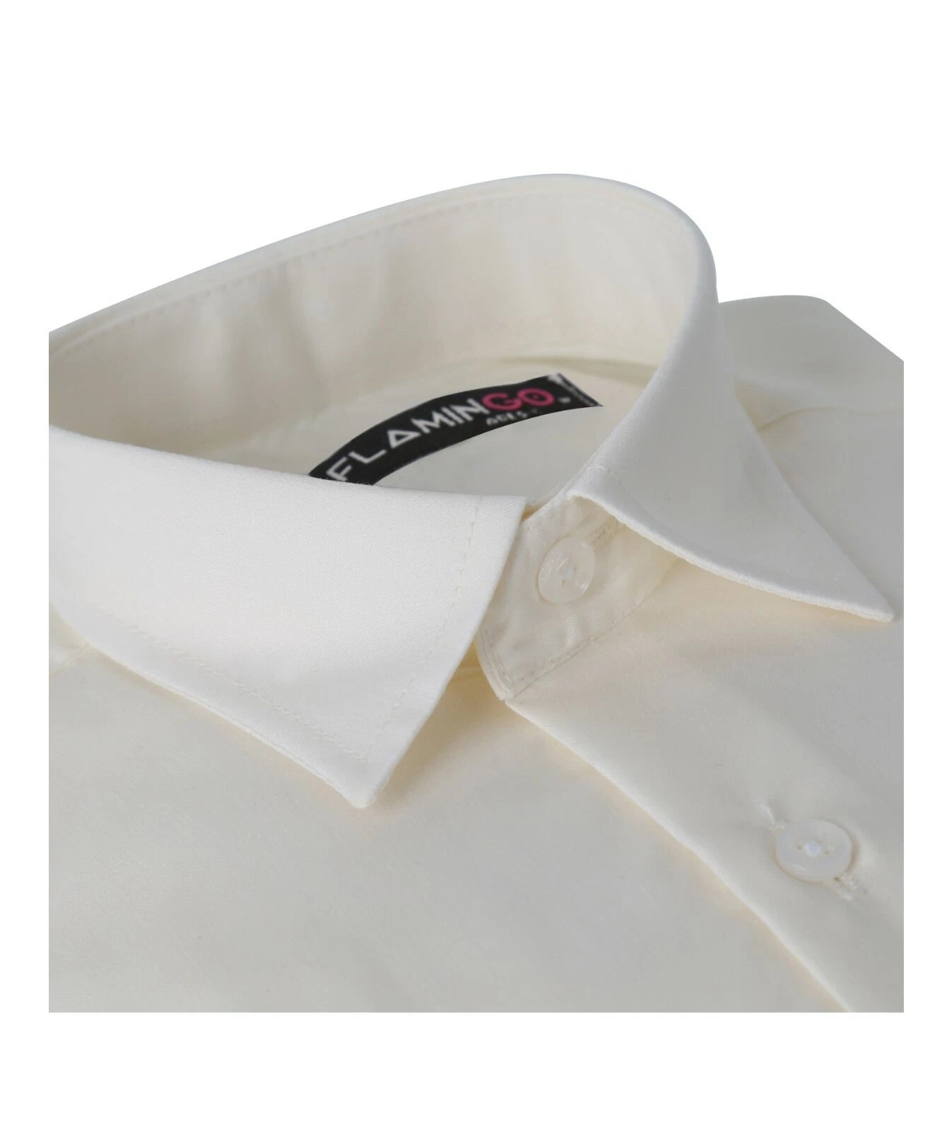 Boys Classic Collar Cufflinks Shirt - Ivory