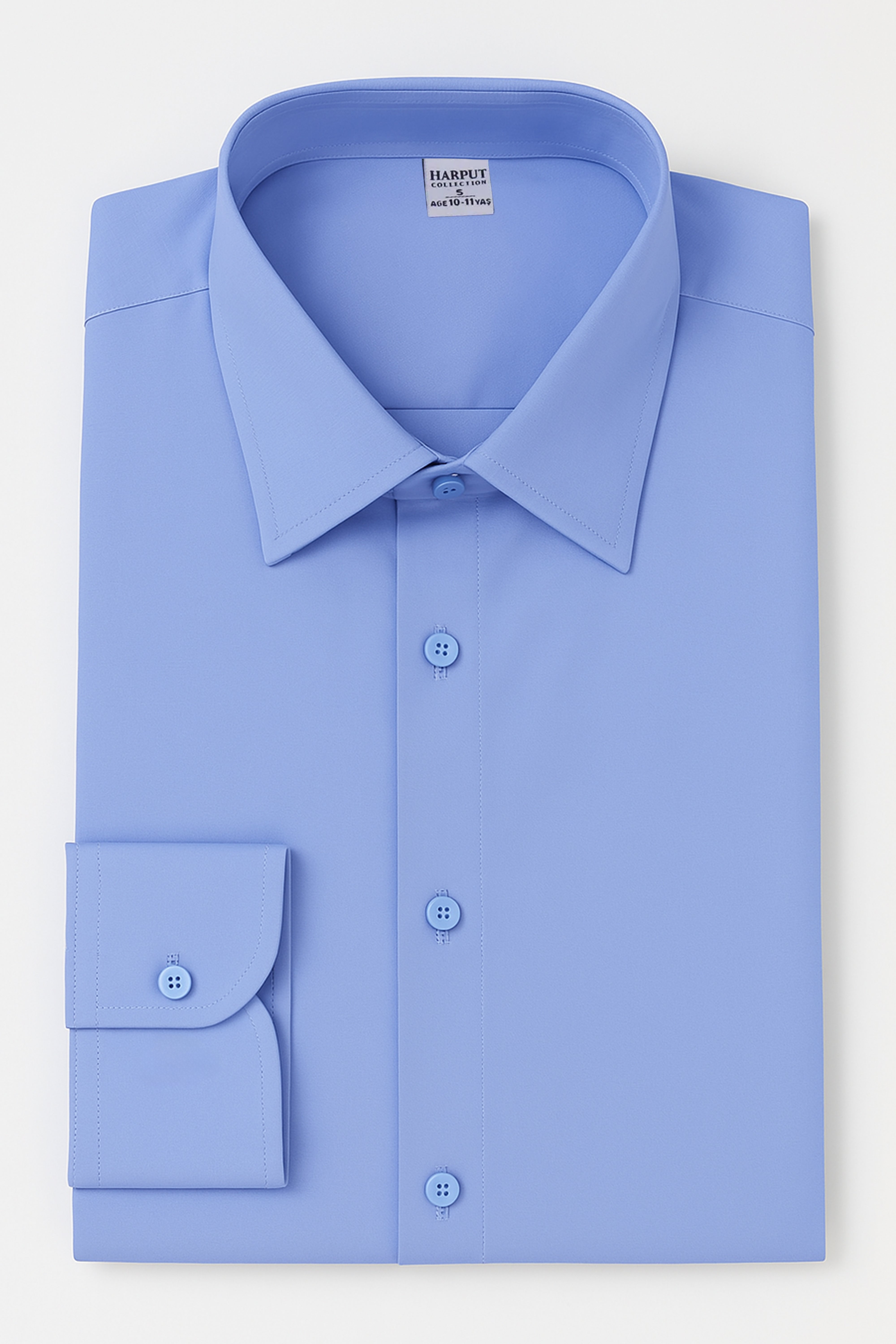 Boys Cotton Classic Collar Dress Shirt - Harput - Blue