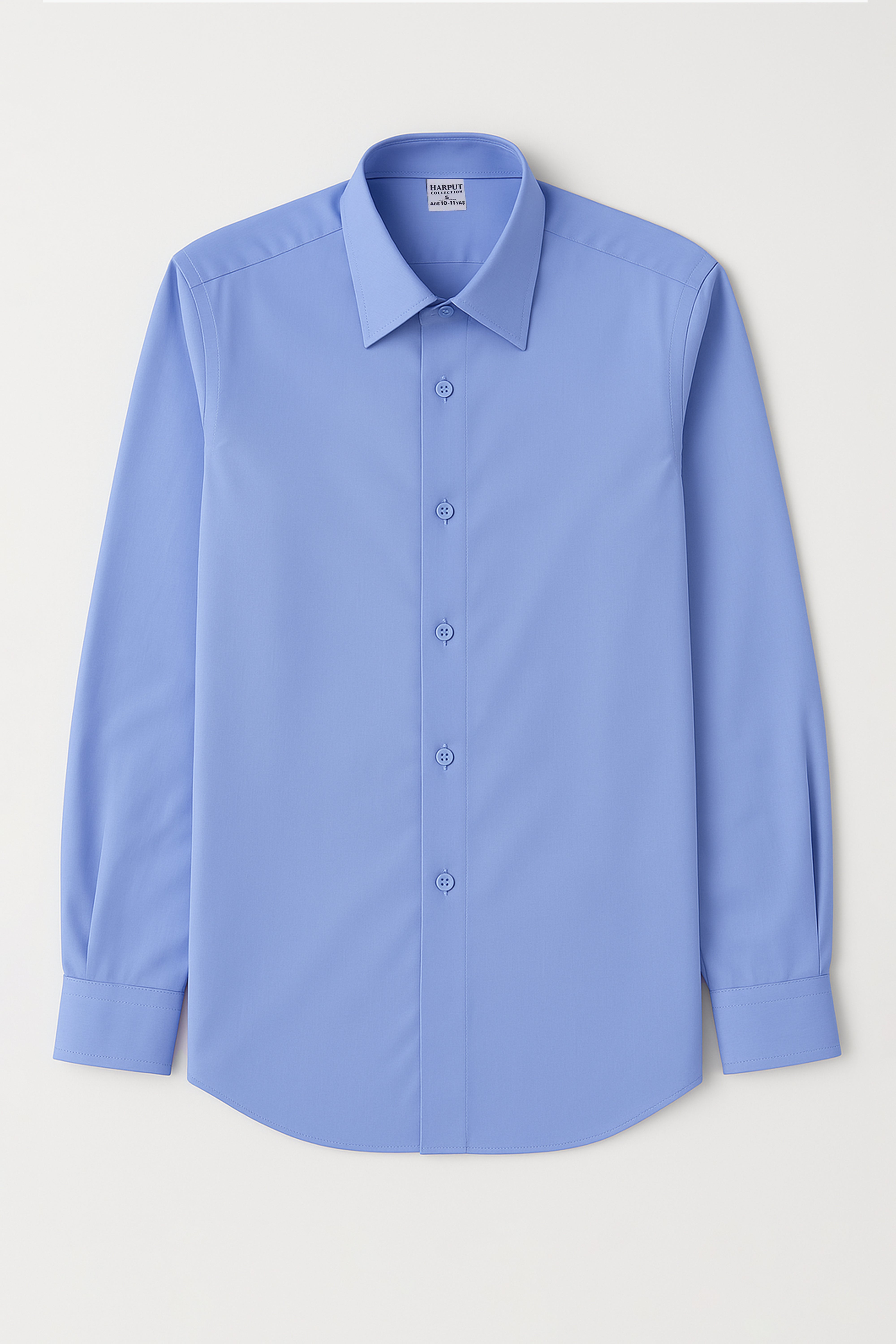 Boys Cotton Classic Collar Dress Shirt - Harput - Blue