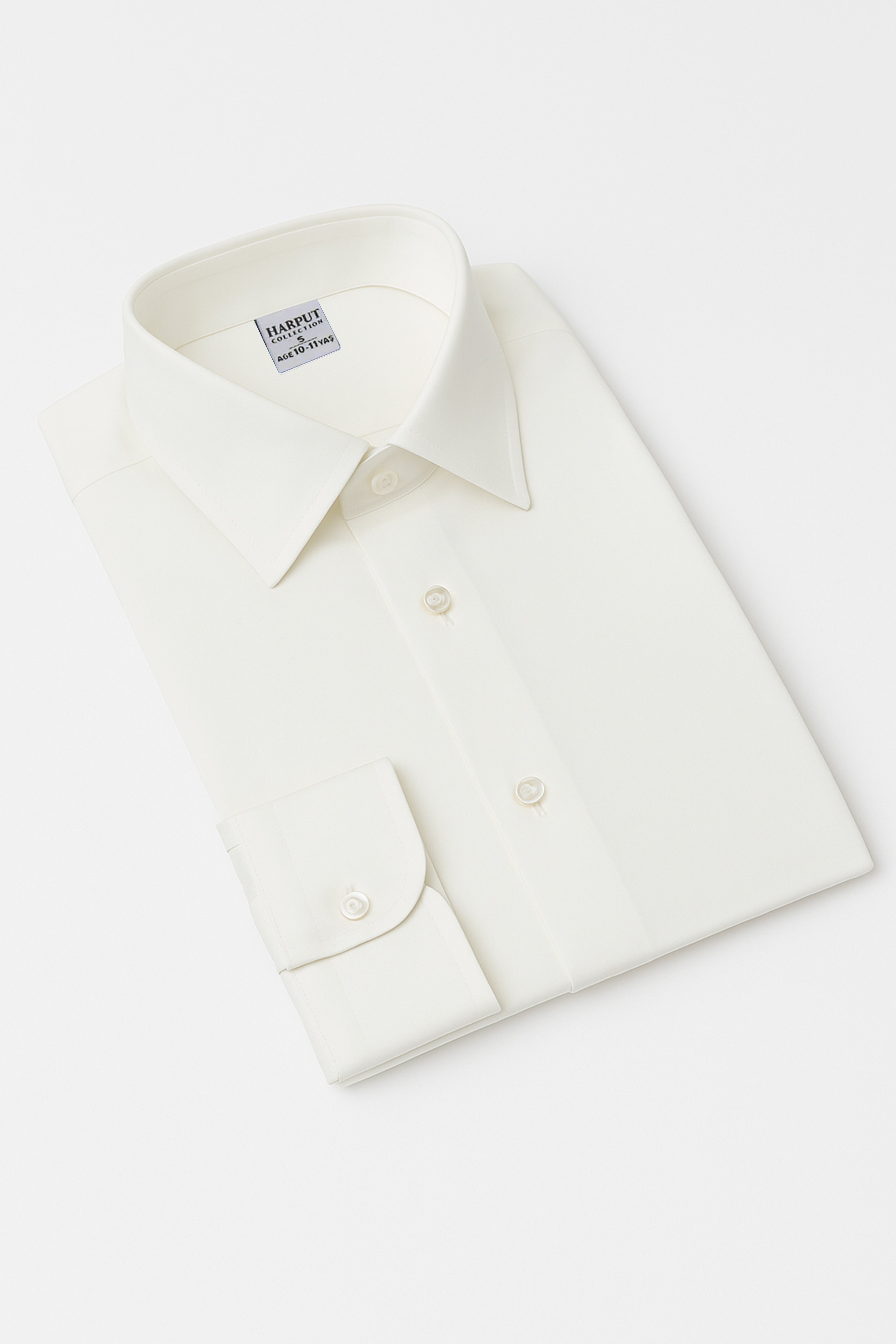 Boys Cotton Classic Collar Dress Shirt - Harput - Ivory