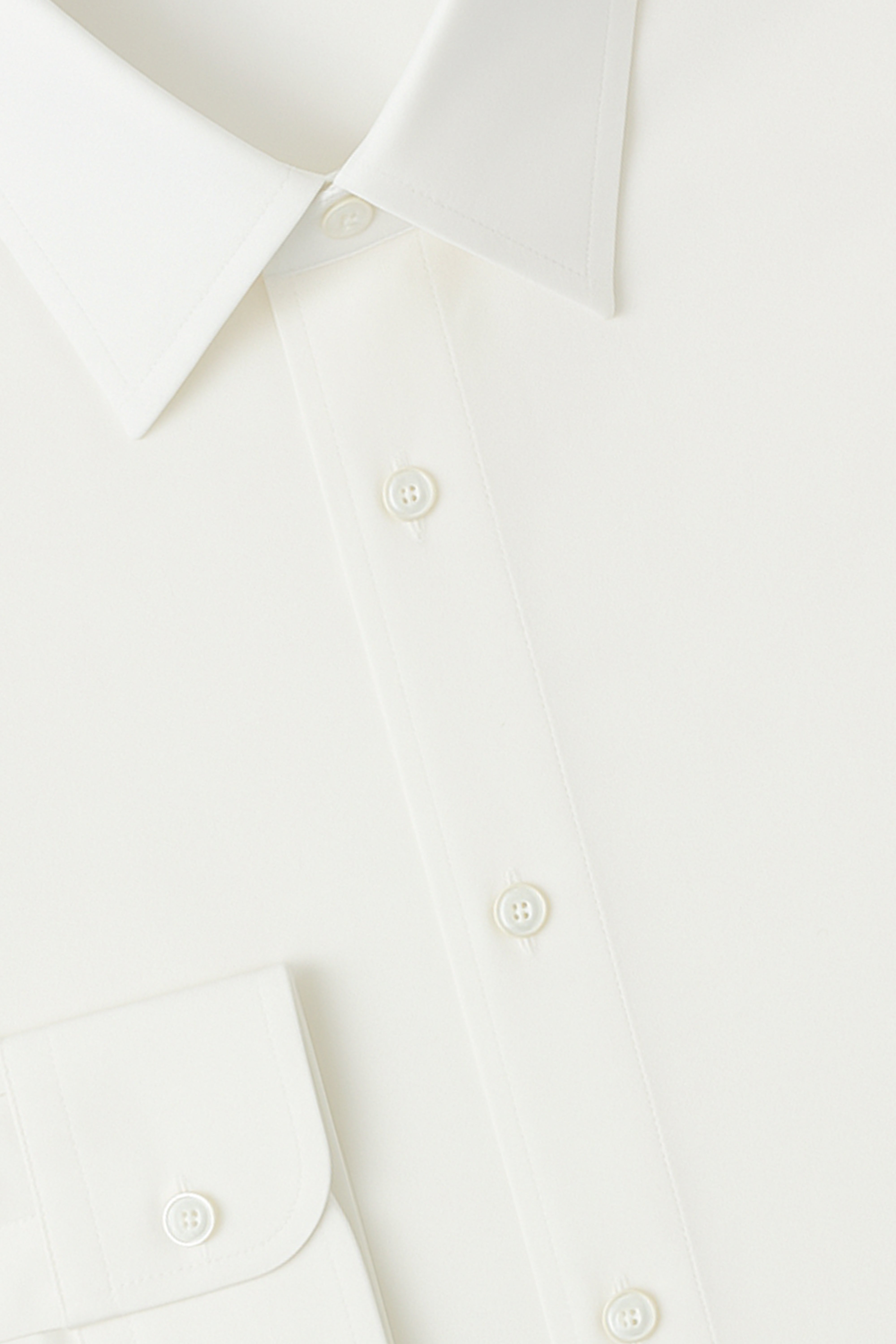 Boys Classic Collar Dress Shirt - Harput - Ivory Detail Picture