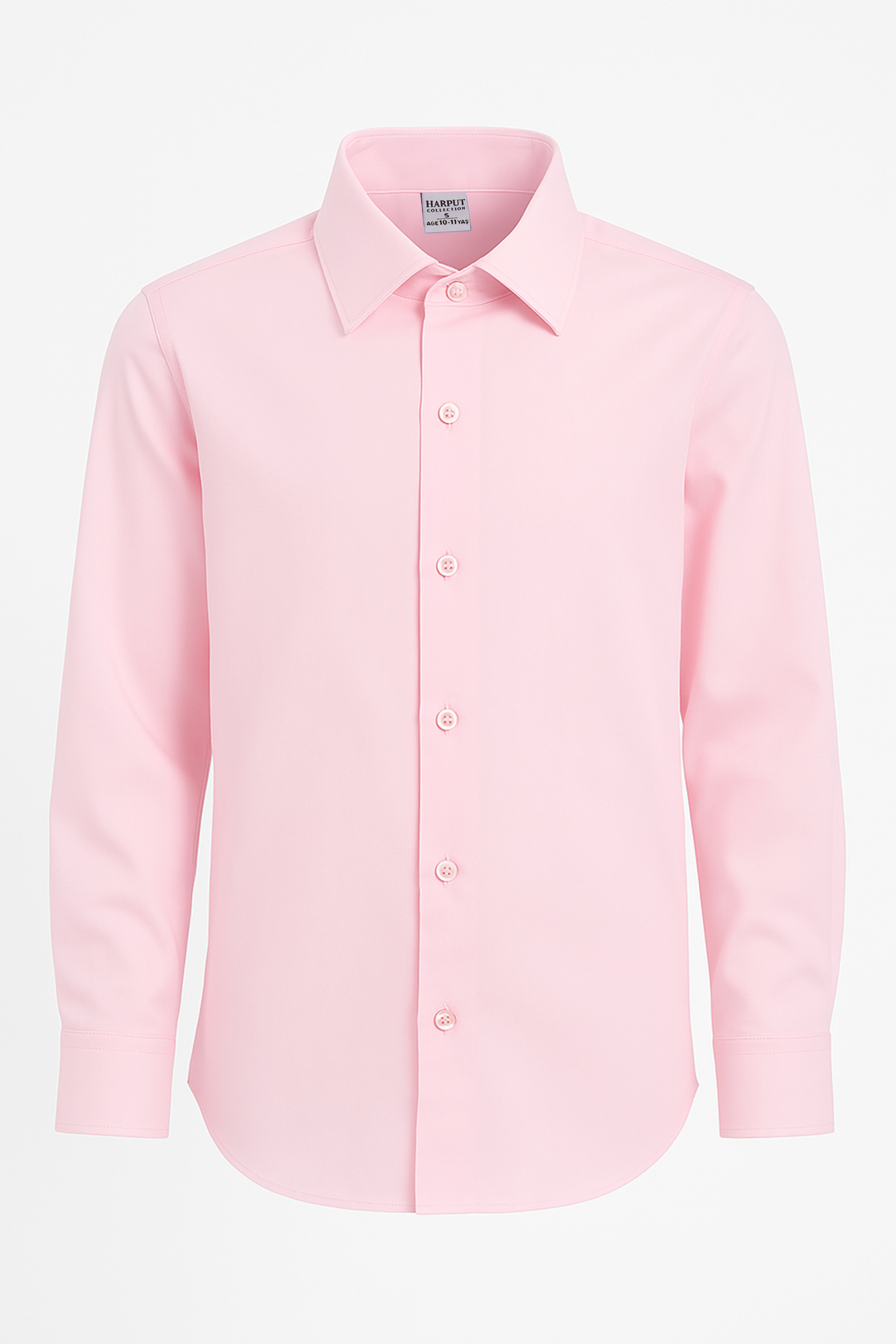 Boys Classic Collar Dress Shirt - Harput - Pink Front Picture