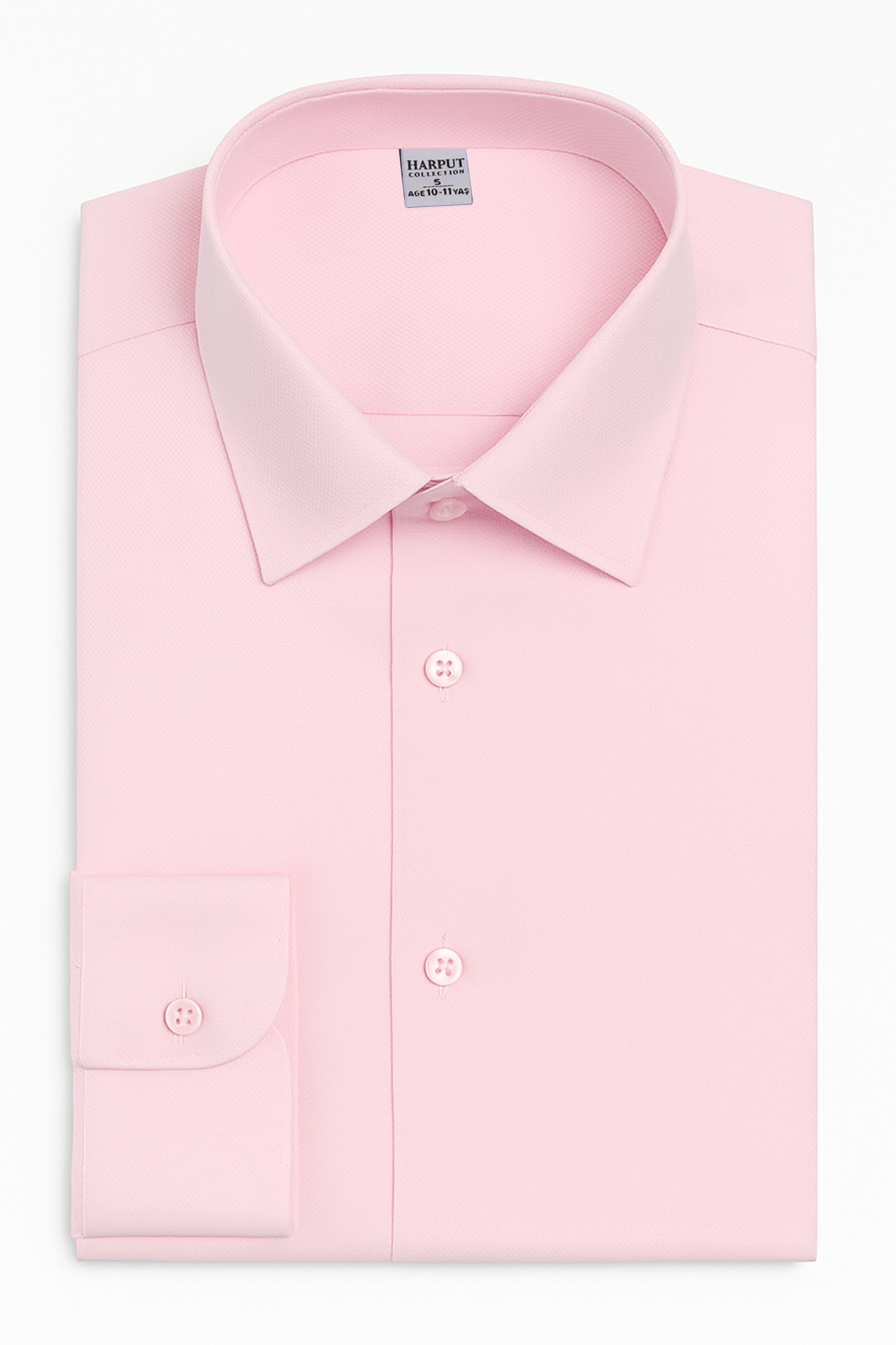 Boys Cotton Classic Collar Dress Shirt - Harput - Pink