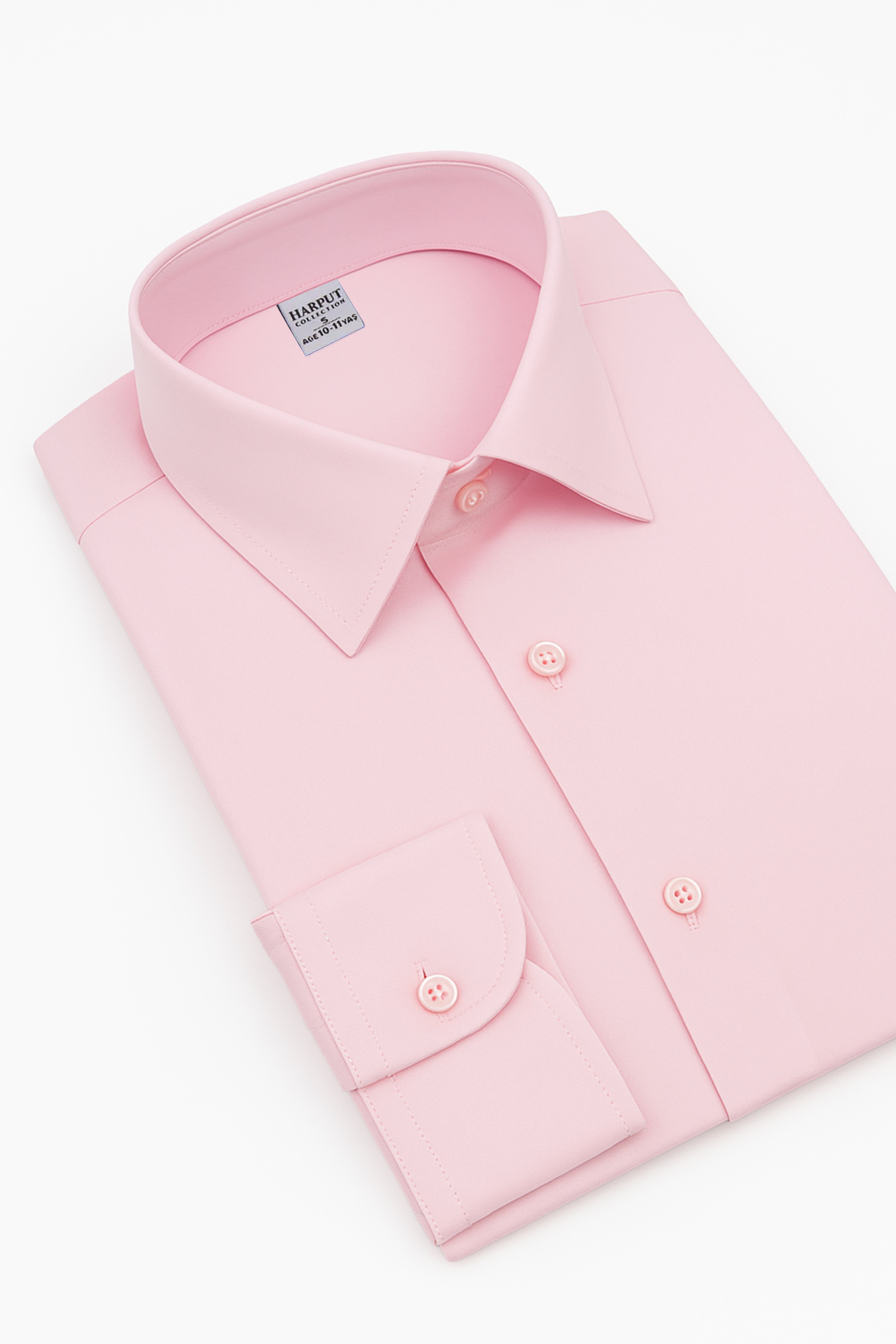 Boys Cotton Classic Collar Dress Shirt - Harput - Pink
