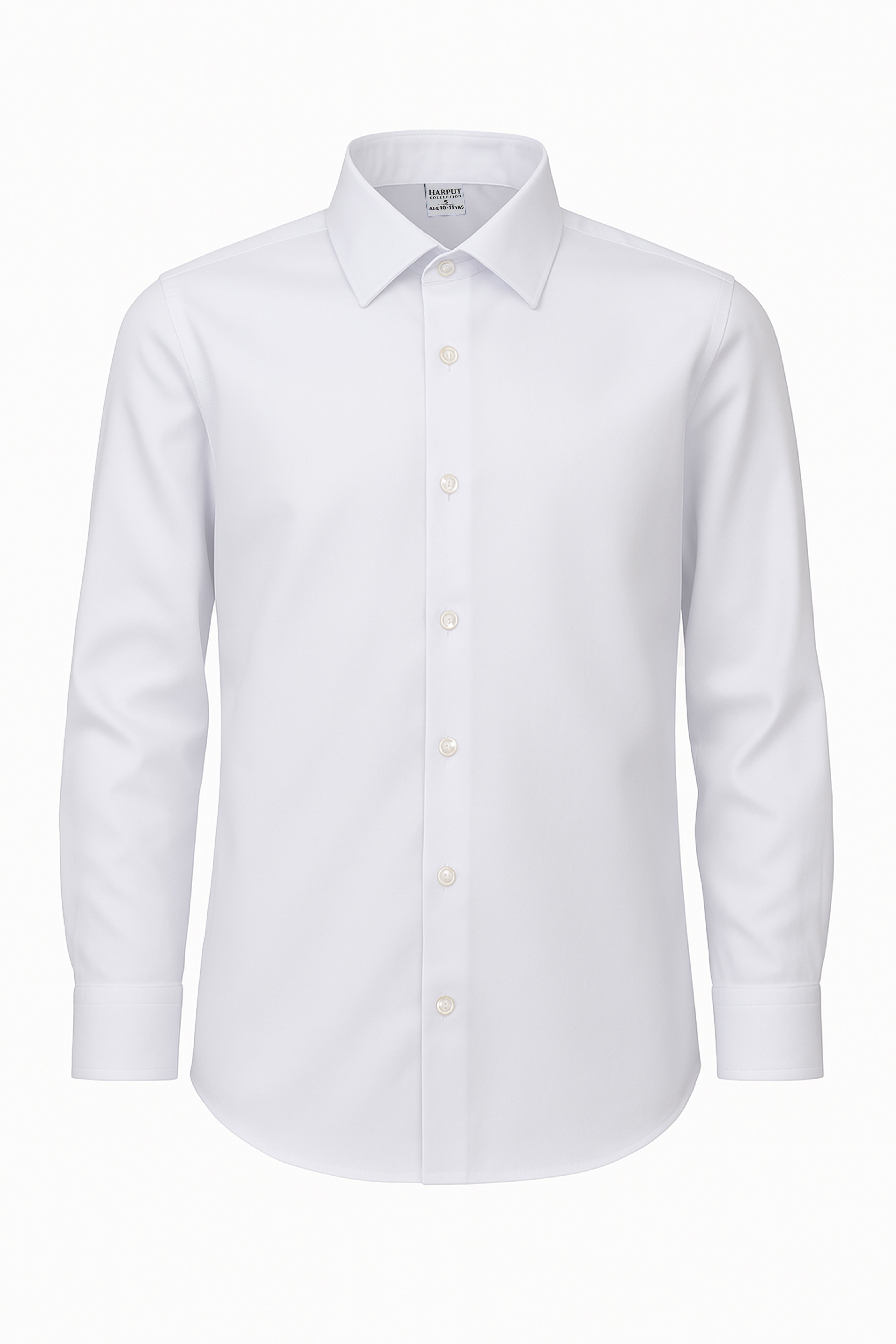 Boys Classic Collar Dress Shirt - Harput - White Front Picture