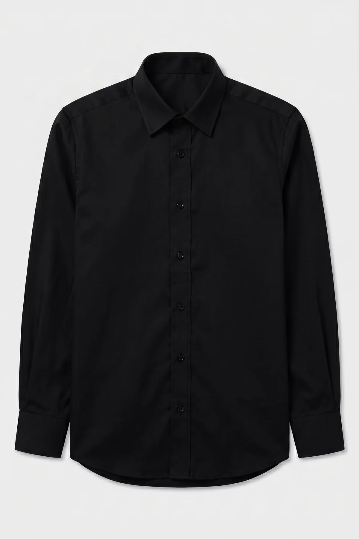 Boys Classic Collar Dress Shirt with Cufflinks - Black