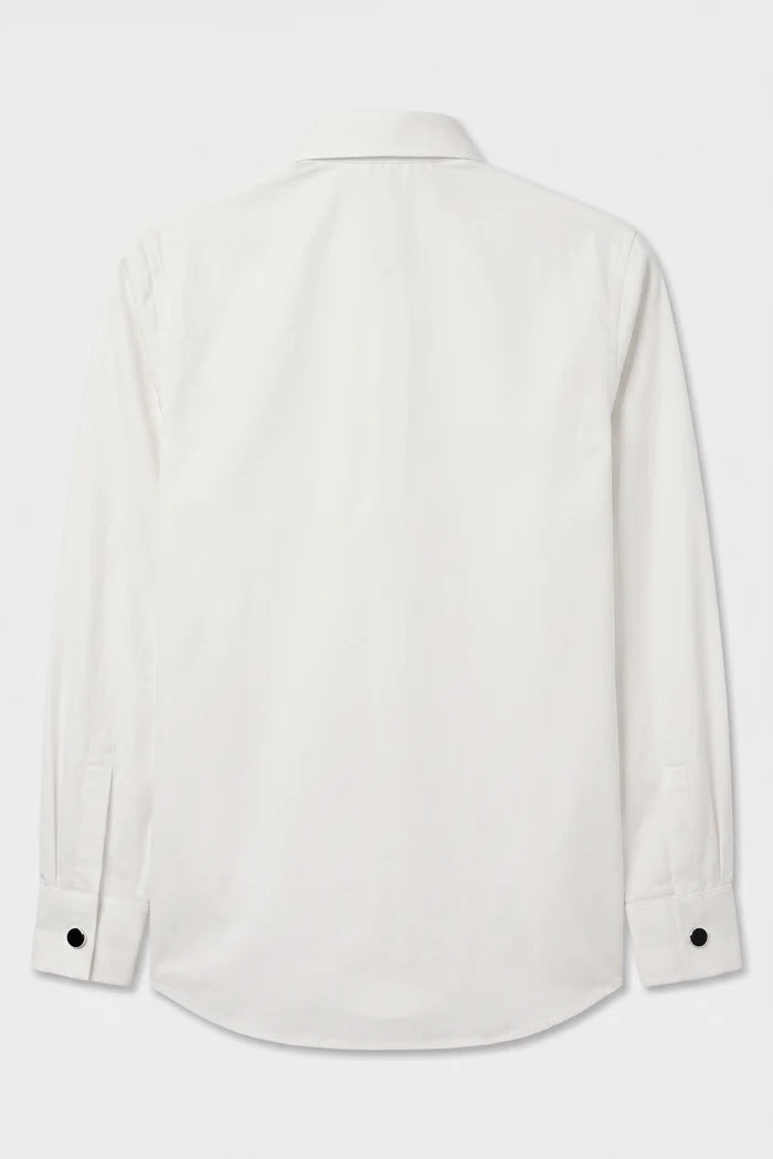Boys Classic Collar Dress Shirt with Cufflinks - Ivory