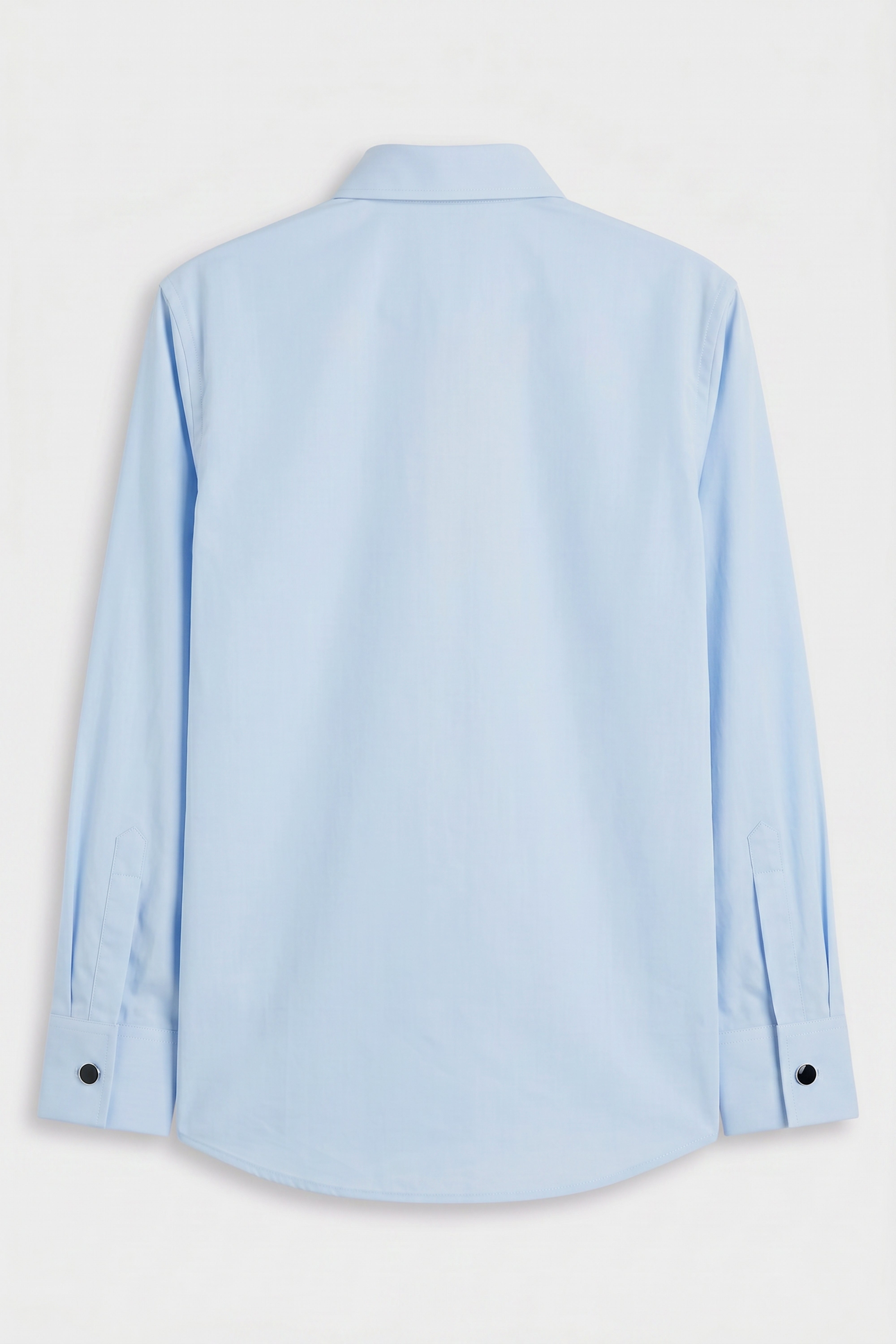 Boys Classic Collar Dress Shirt with Cufflinks - Oxford Blue Back Picture