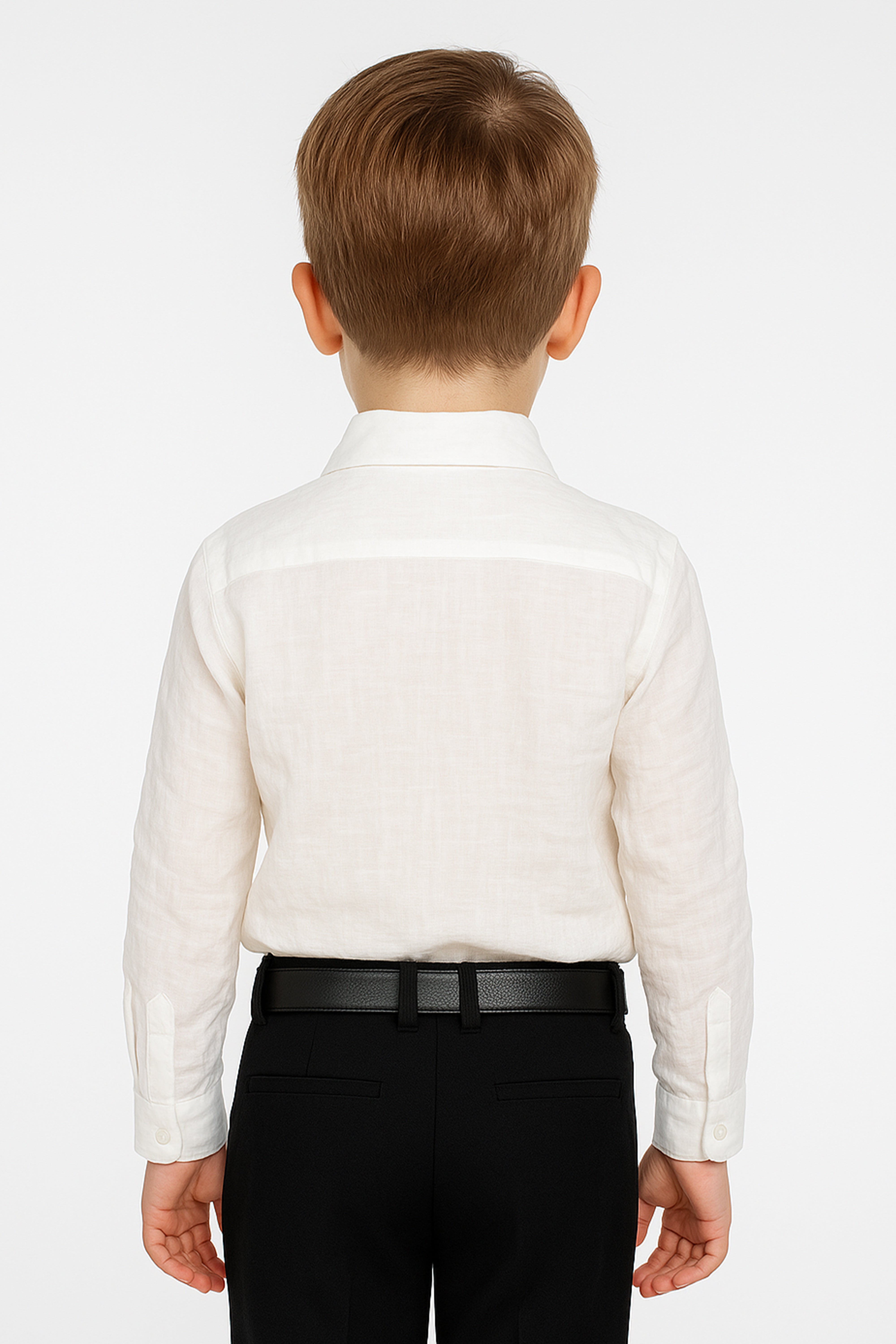 Baby Boys’ & Boys’ Linen Cotton Smart Casual Shirt - Ivory Cream