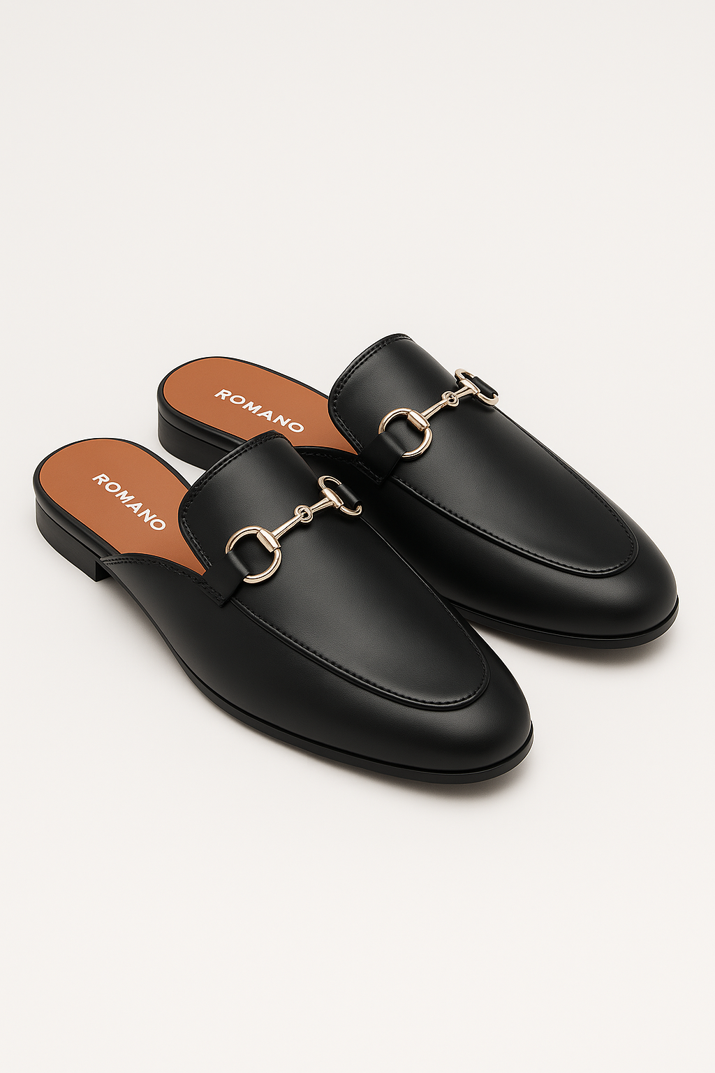 Boys Horsebit Slip On Slipper Loafers - Black