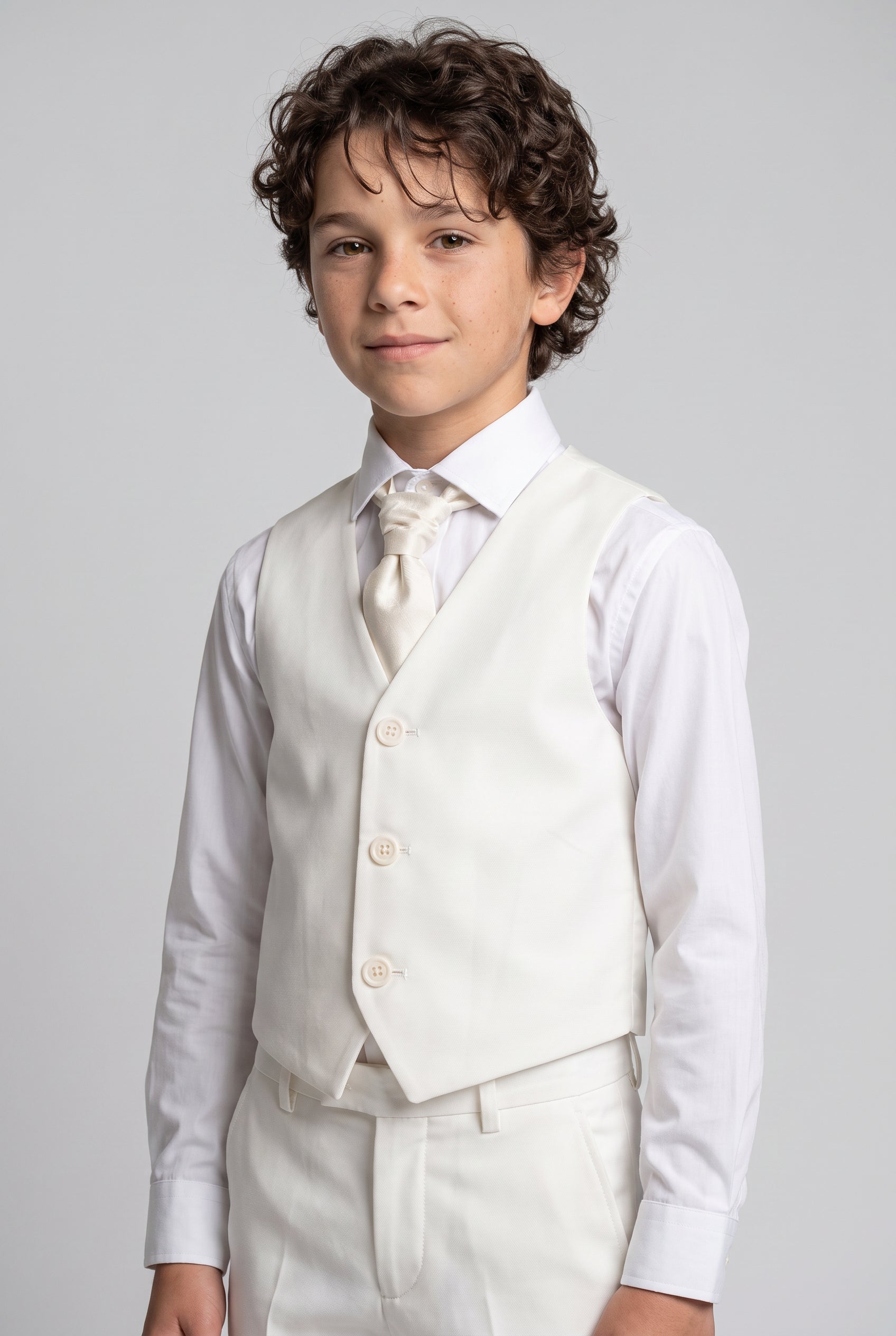 Boys Ivory Formal Waistcoat for Weddings & Communion